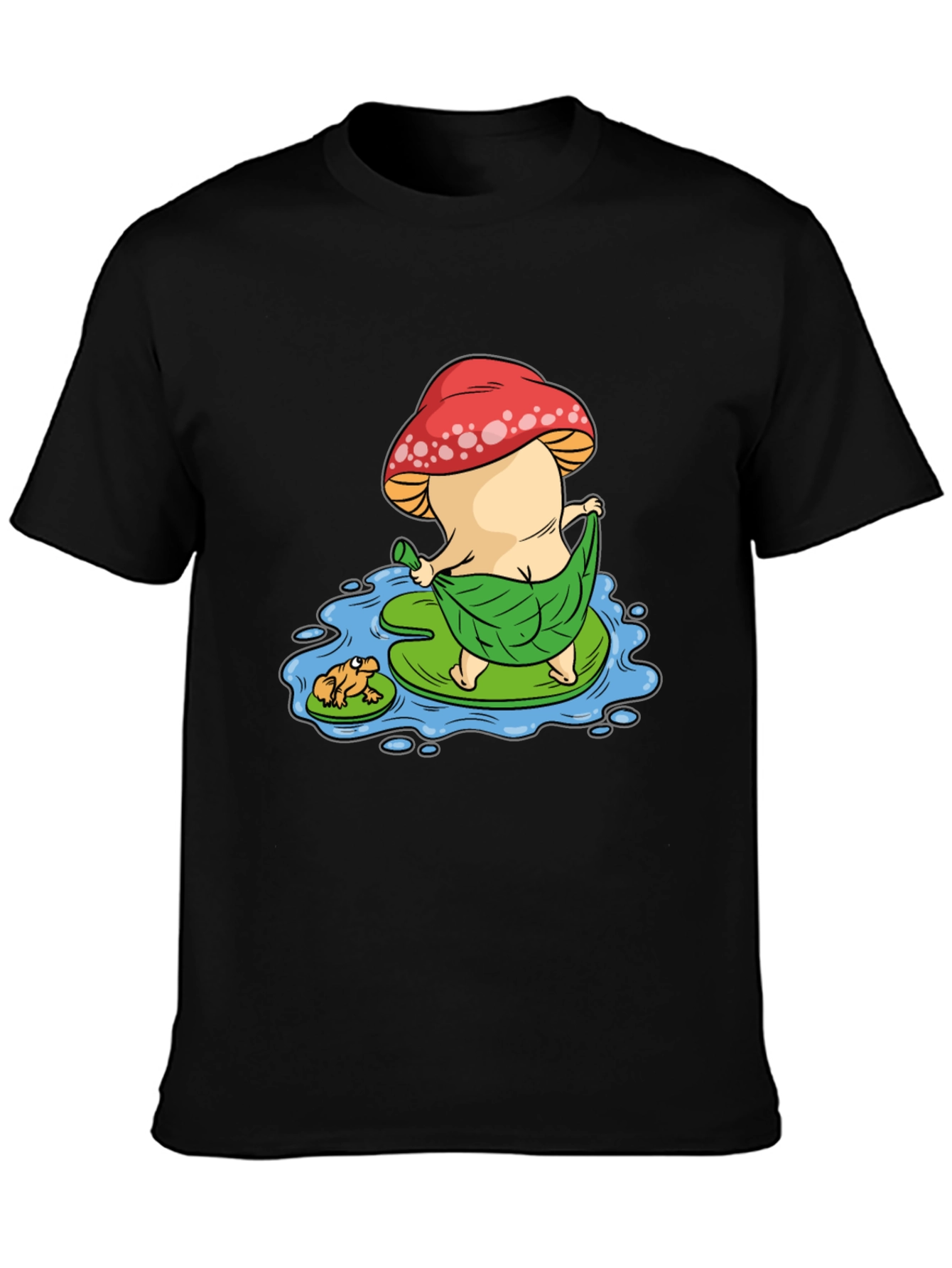 Funny Mushroom & Frog Graphic Tee - Unisex