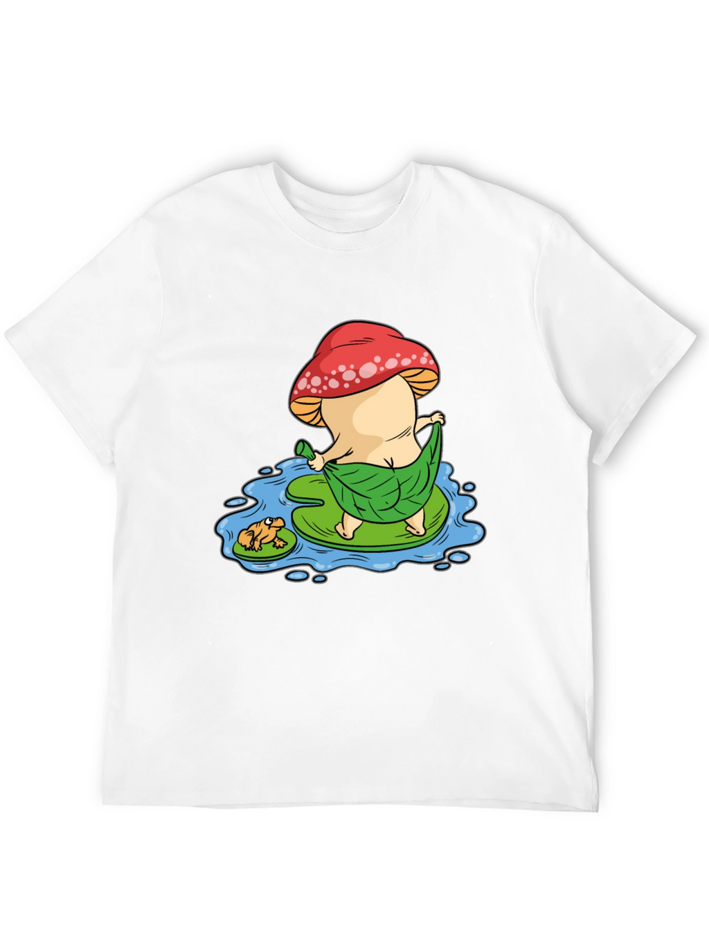 Funny Mushroom & Frog Graphic Tee - Unisex