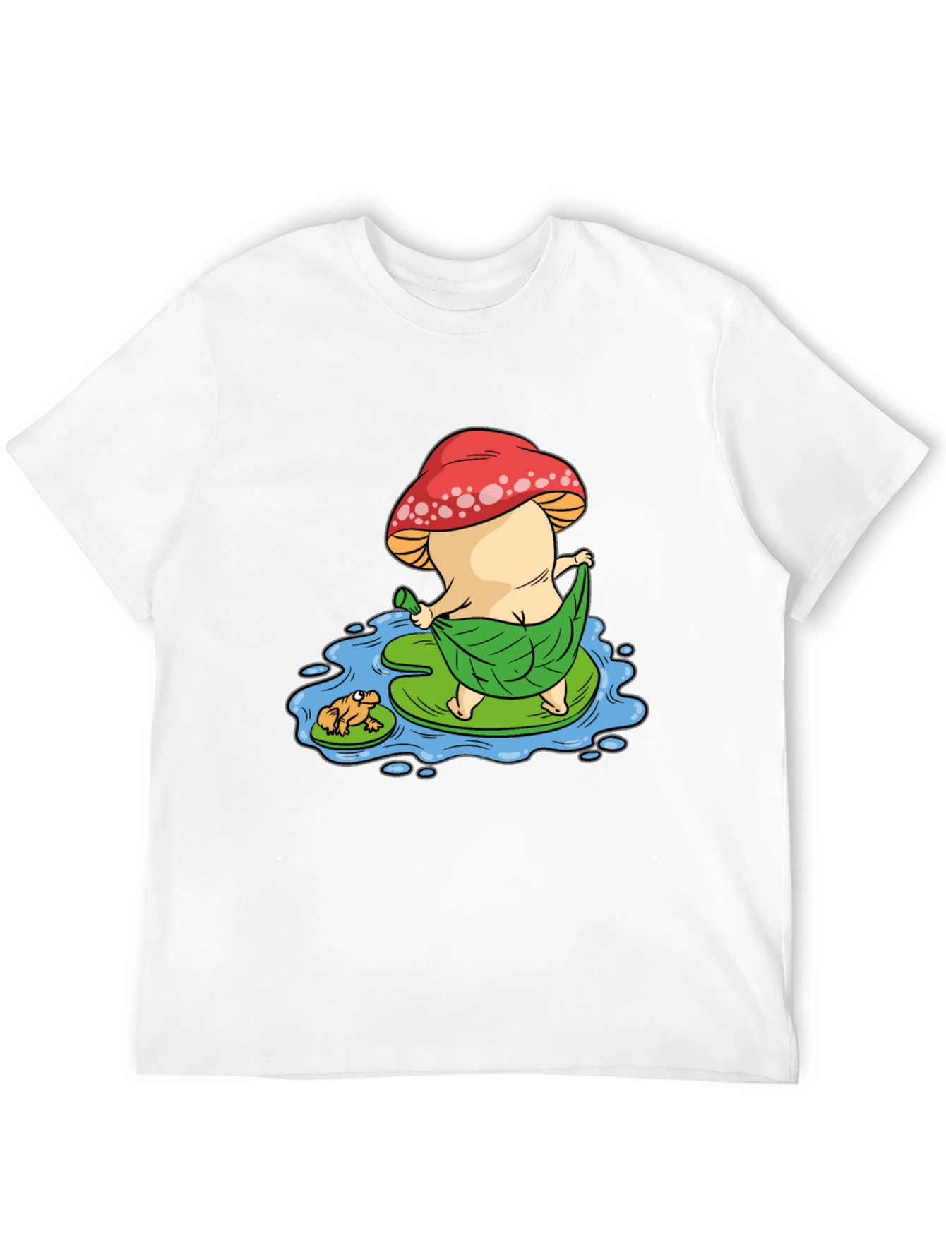 Funny Mushroom & Frog Graphic Tee - Unisex