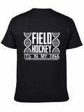 Field Hockey DNA Graphic Tee - Unisex Black T-Shirt