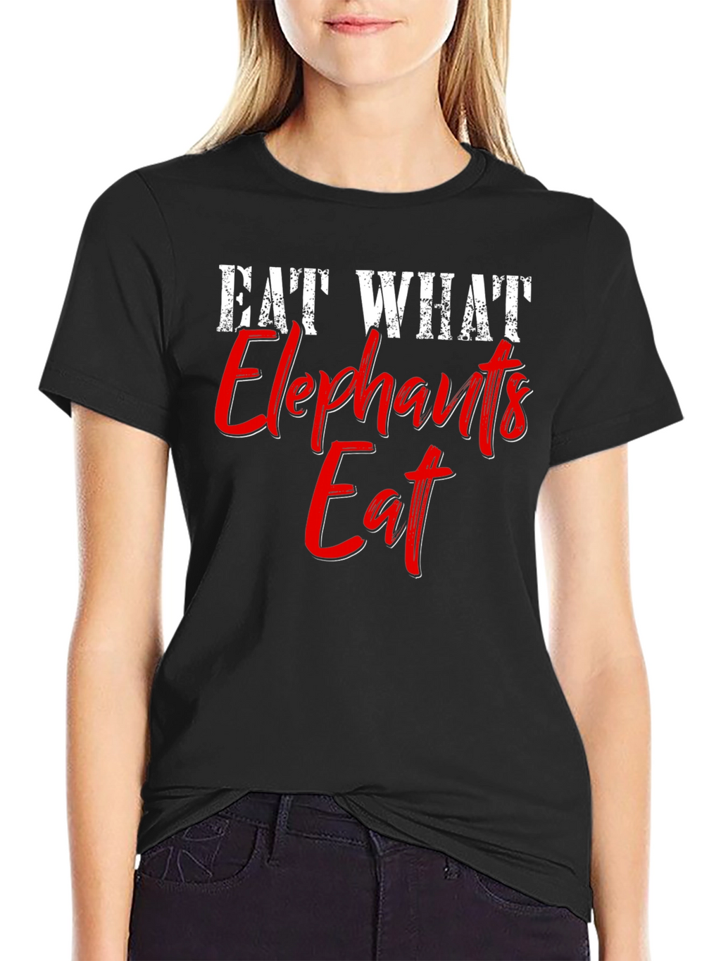 Eat What Elephants Eat Funny Graphic T-Shirt