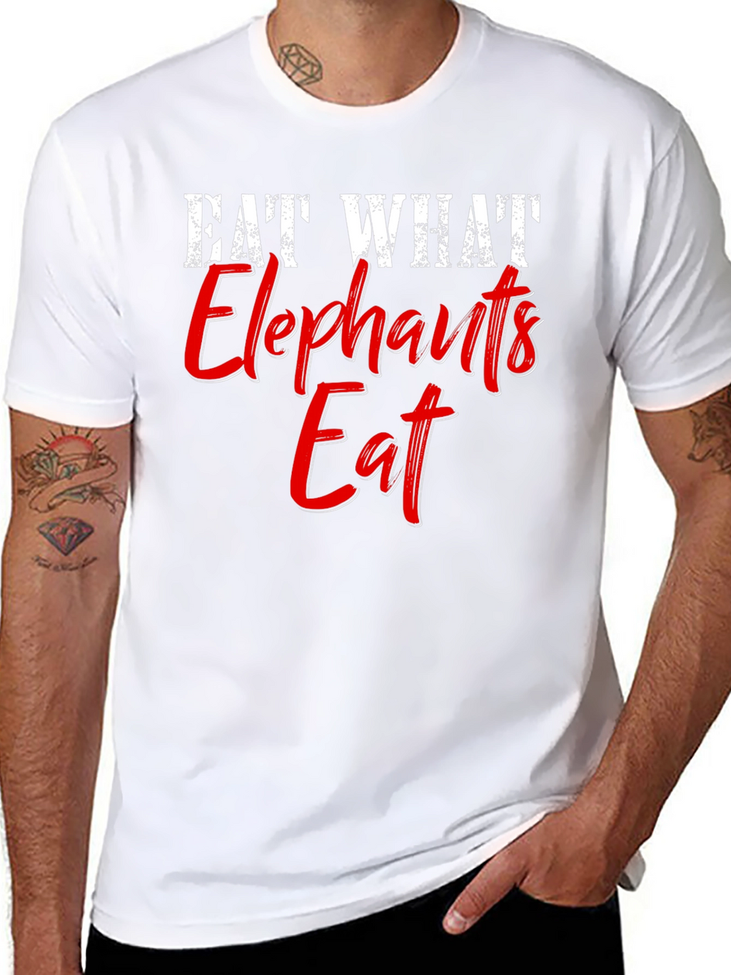 Eat What Elephants Eat Funny Graphic T-Shirt