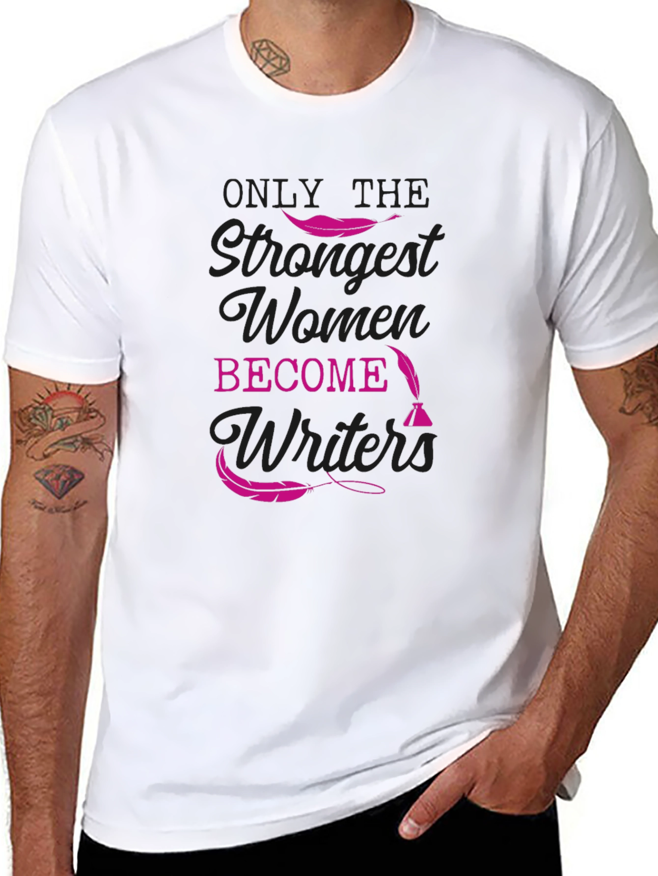 Strong Women Writers T-Shirt - Black Tee