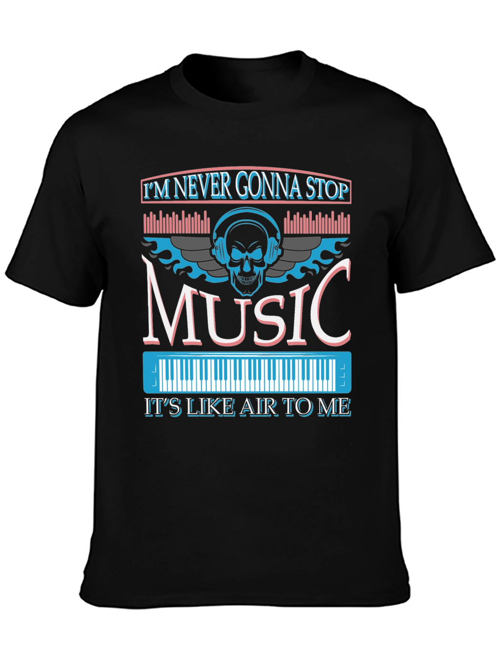 Music Skull Graphic T-Shirt