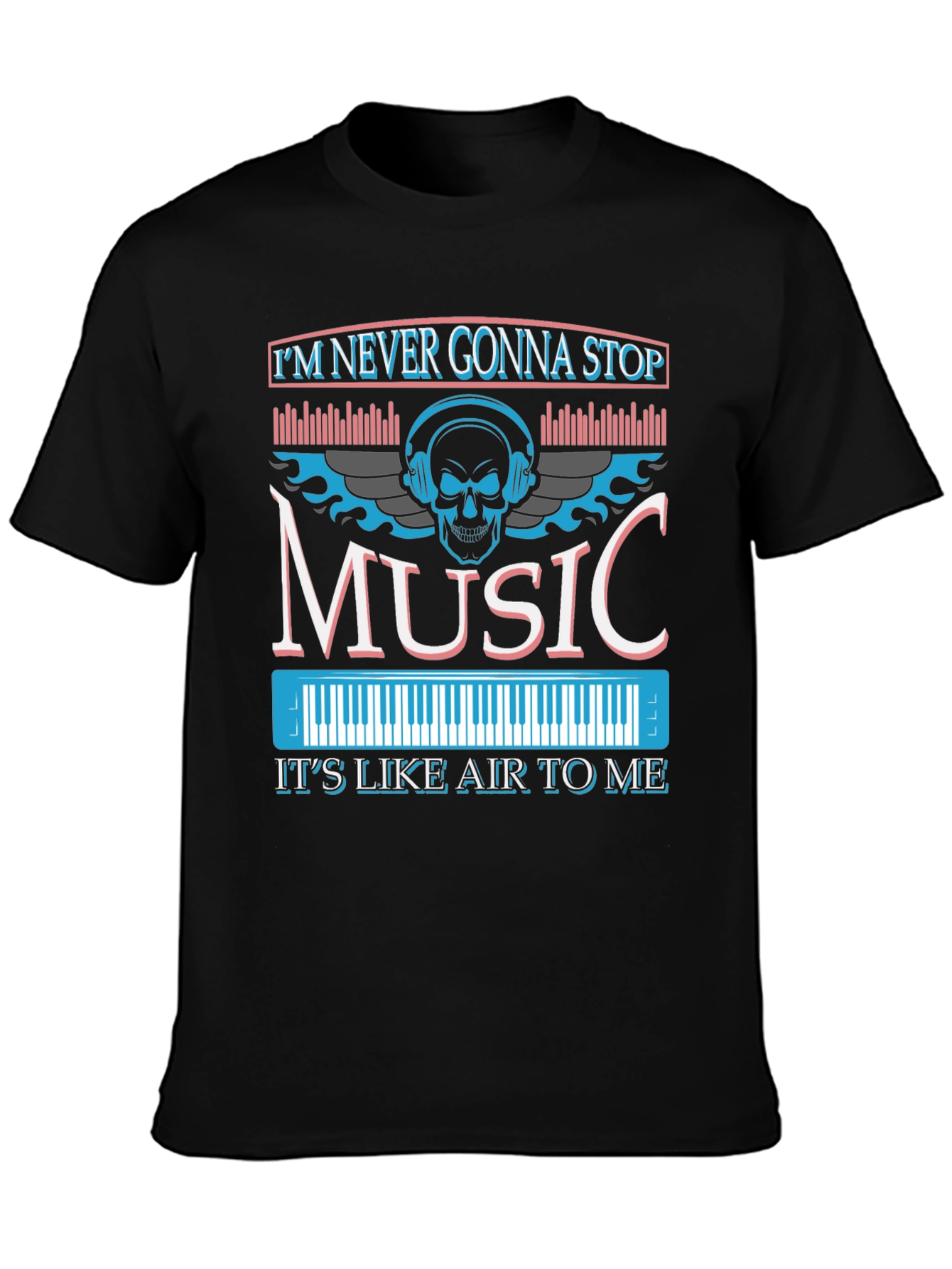 Music Skull Graphic T-Shirt