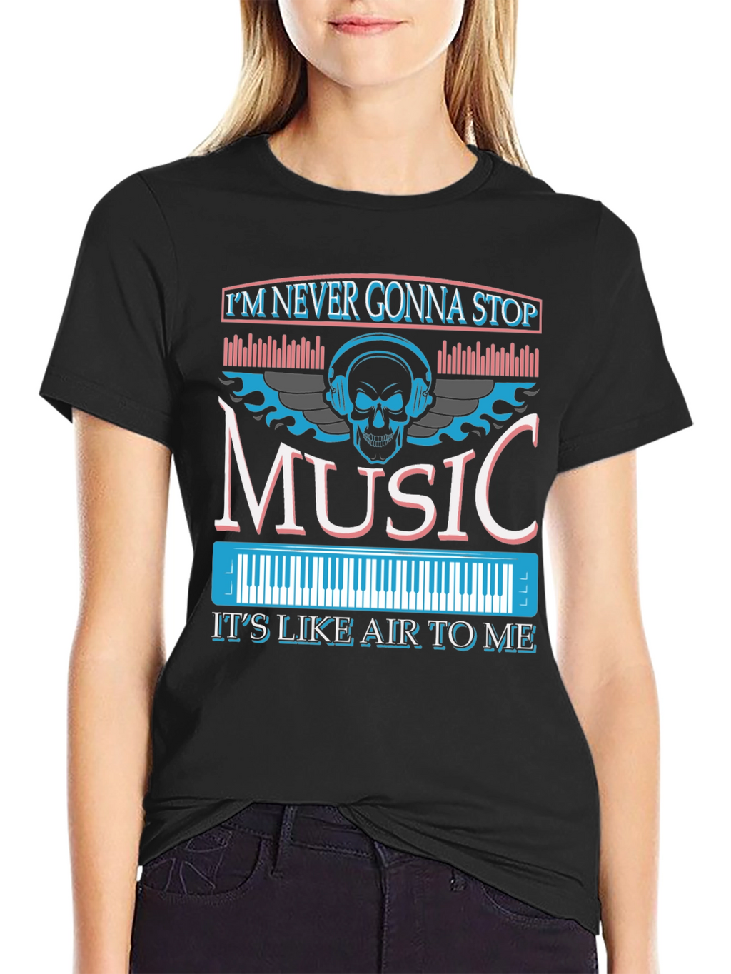 Music Skull Graphic T-Shirt