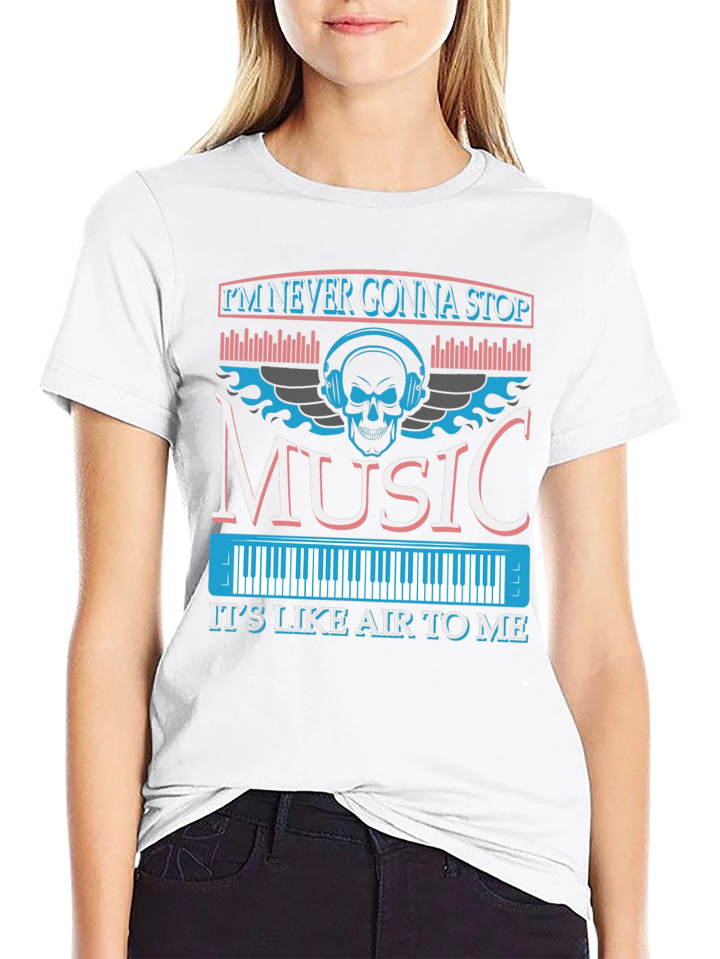 Music Skull Graphic T-Shirt