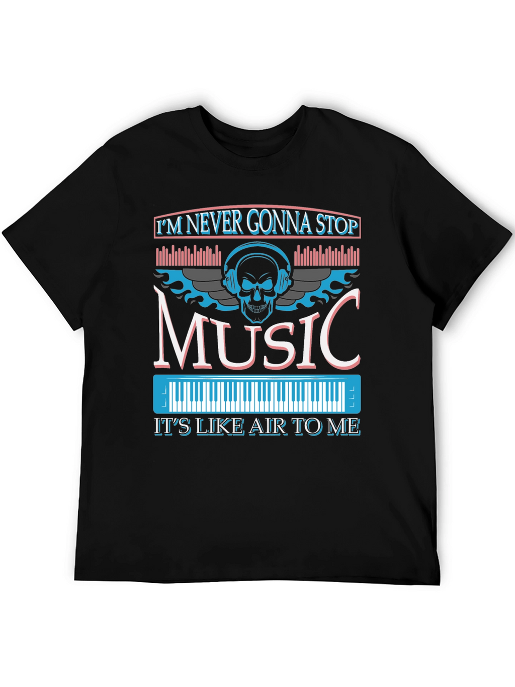 Music Skull Graphic T-Shirt