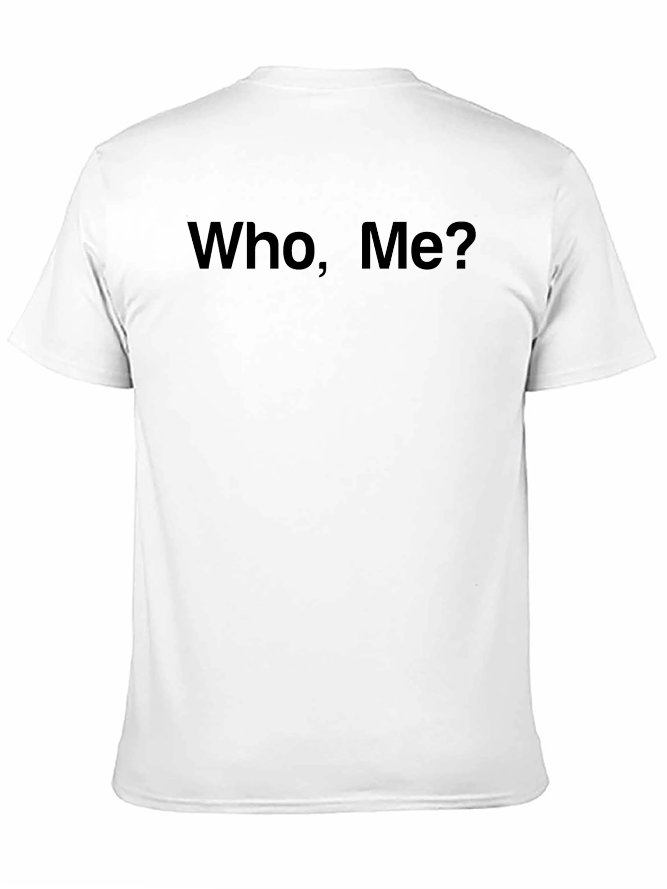Who Me? Graphic T-Shirt - Black Crew Neck Tee for Men