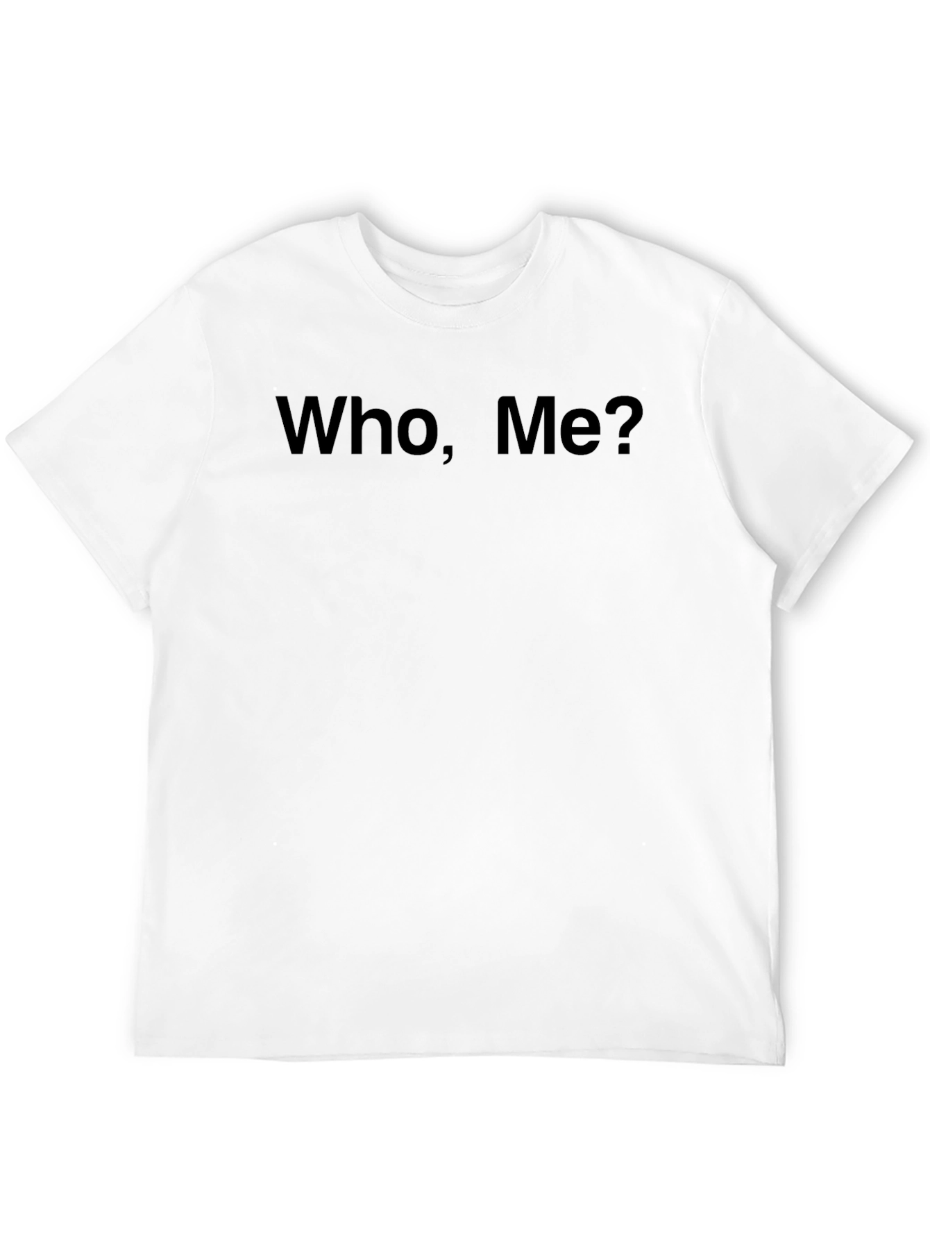 Who Me? Graphic T-Shirt - Black Crew Neck Tee for Men