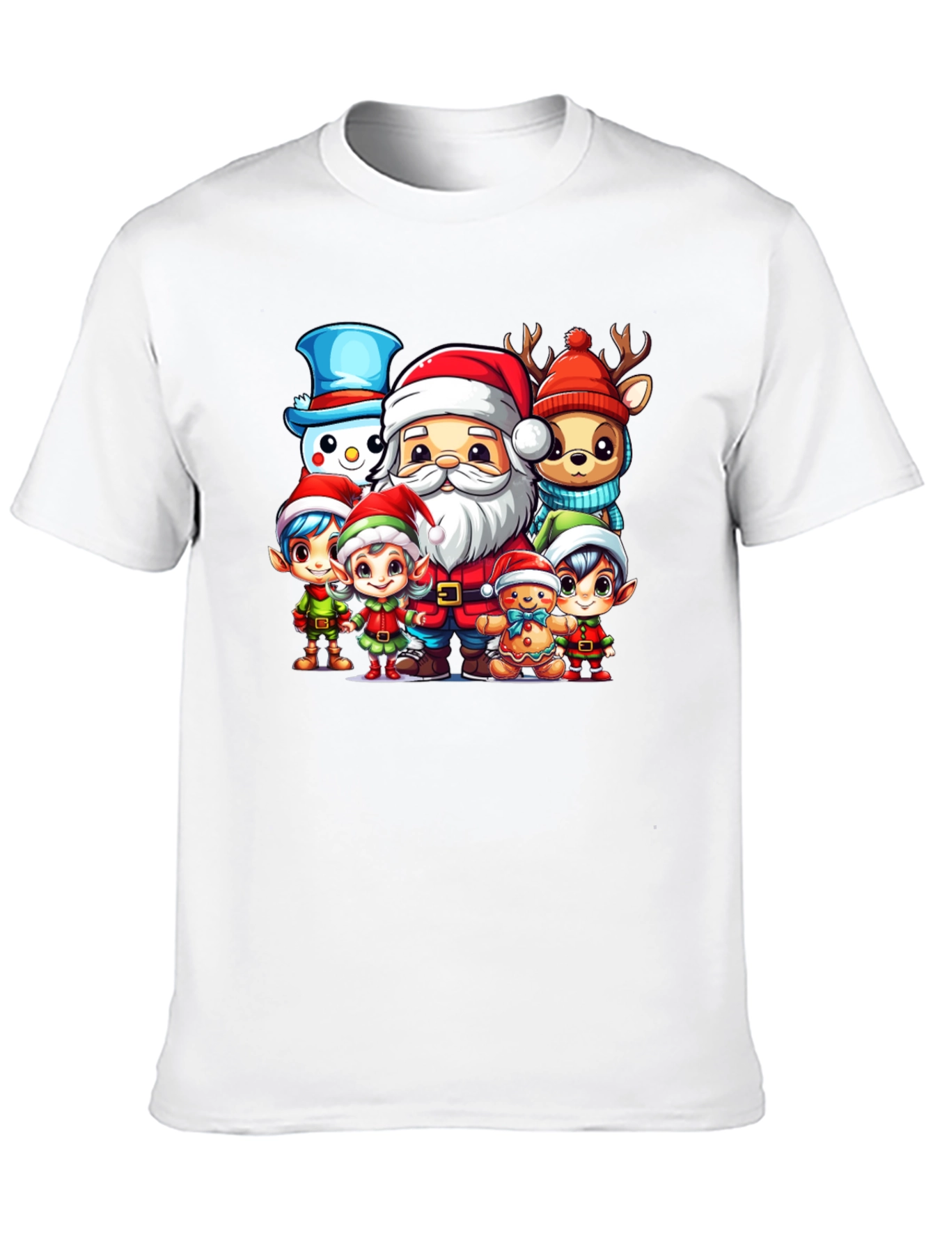 Festive Cartoon Christmas Graphic Tee