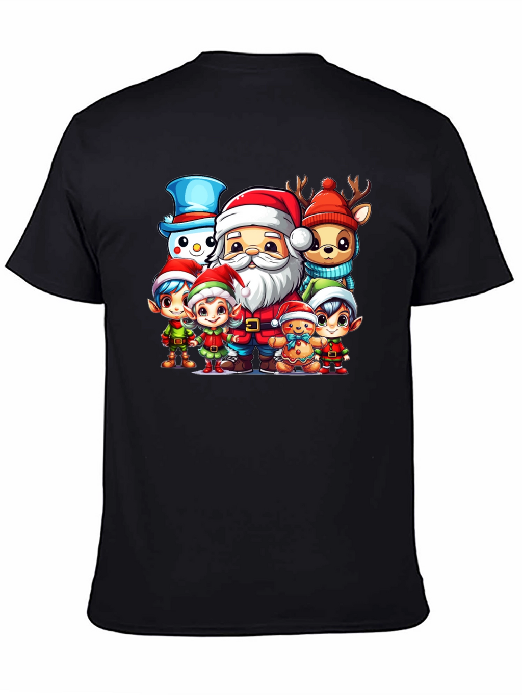 Festive Cartoon Christmas Graphic Tee