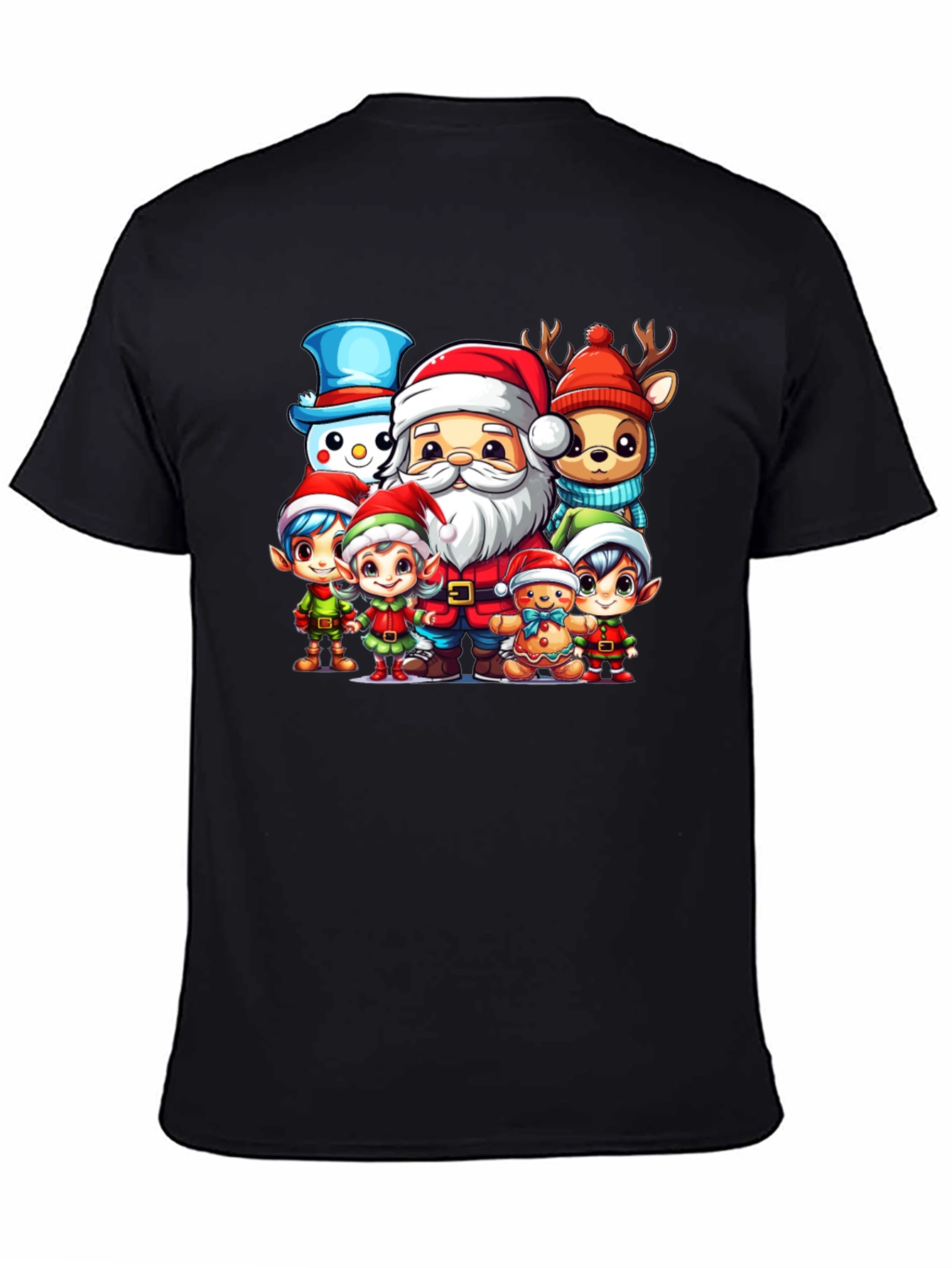 Festive Cartoon Christmas Graphic Tee