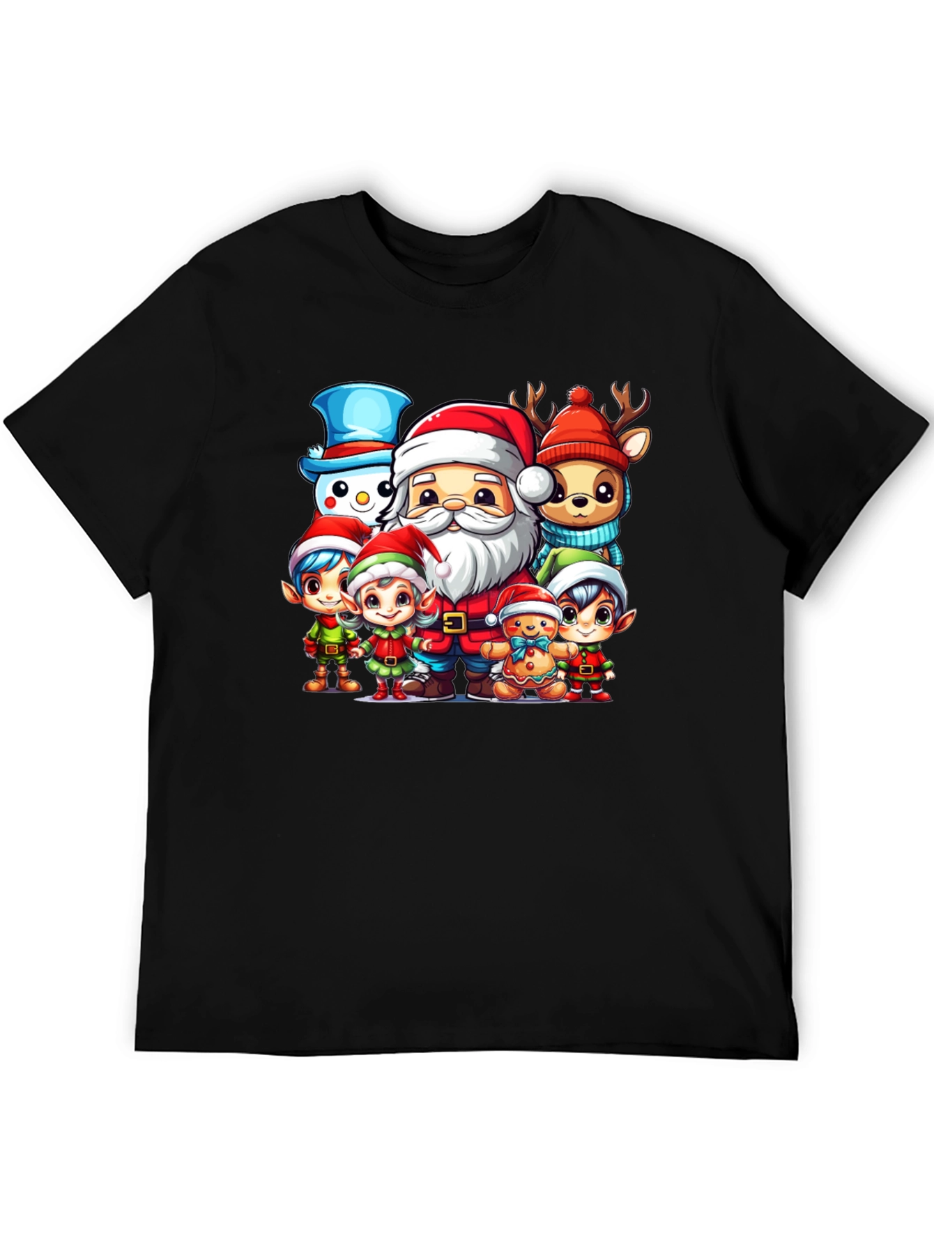 Festive Cartoon Christmas Graphic Tee