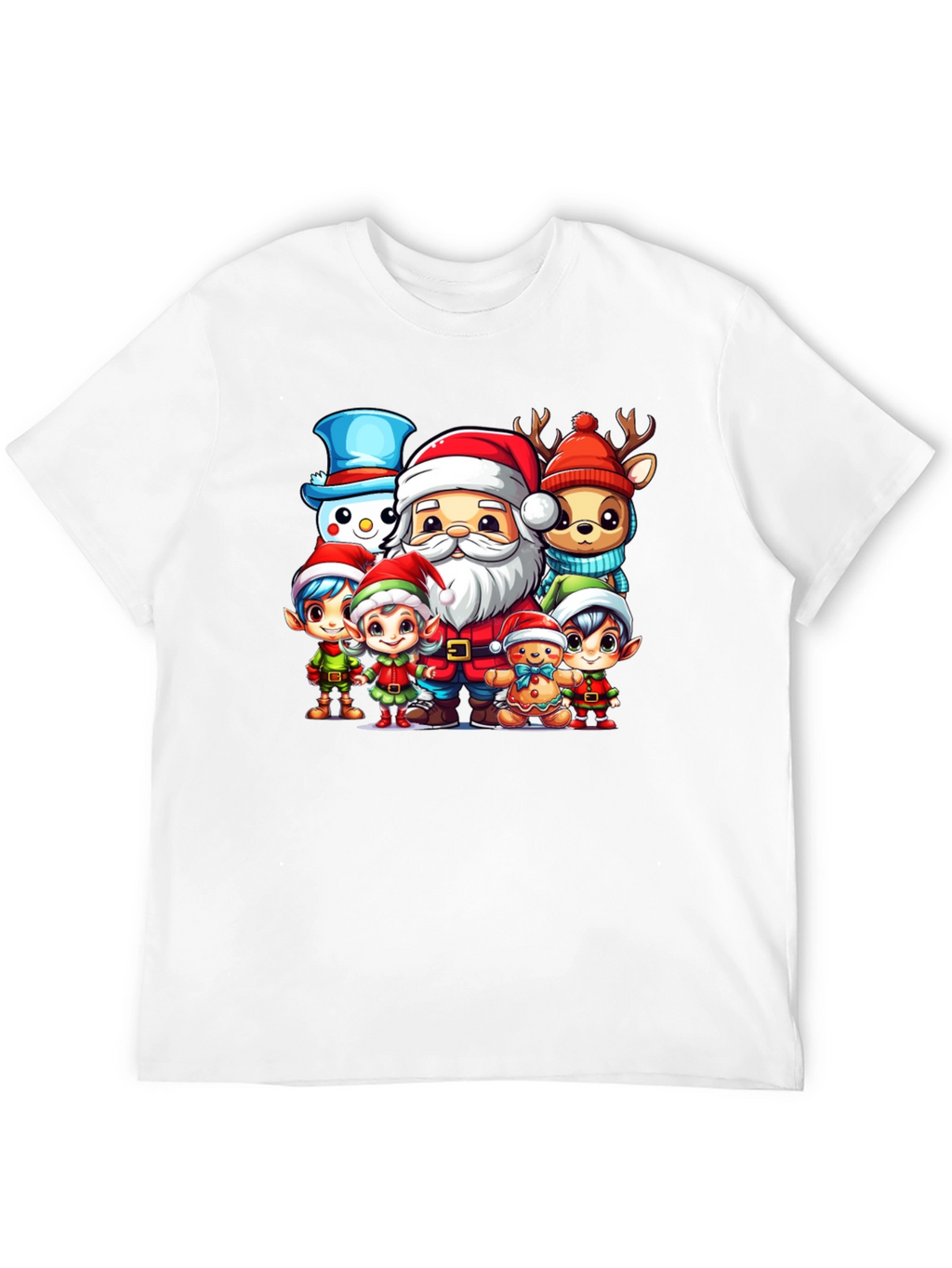Festive Cartoon Christmas Graphic Tee