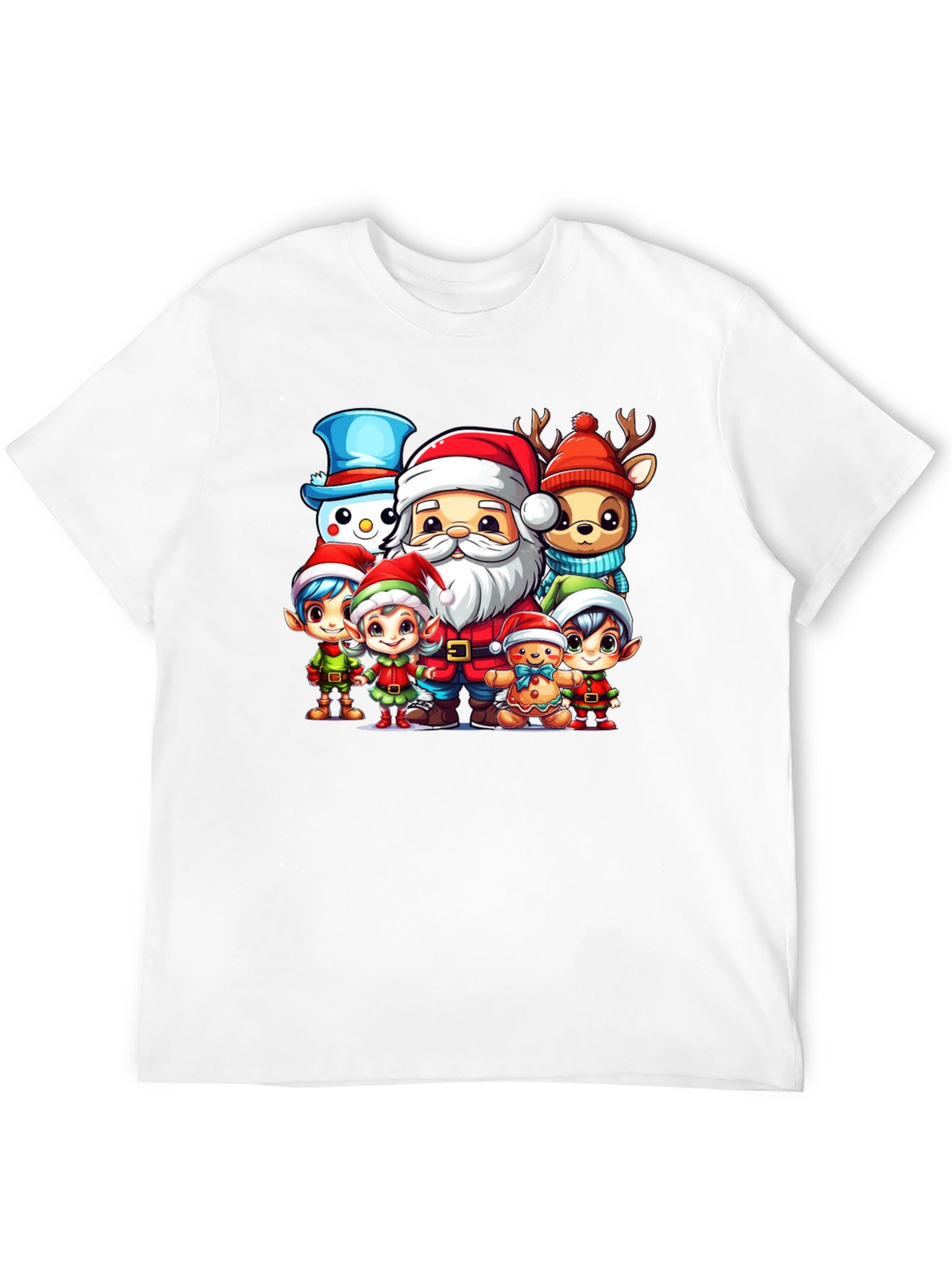 Festive Cartoon Christmas Graphic Tee