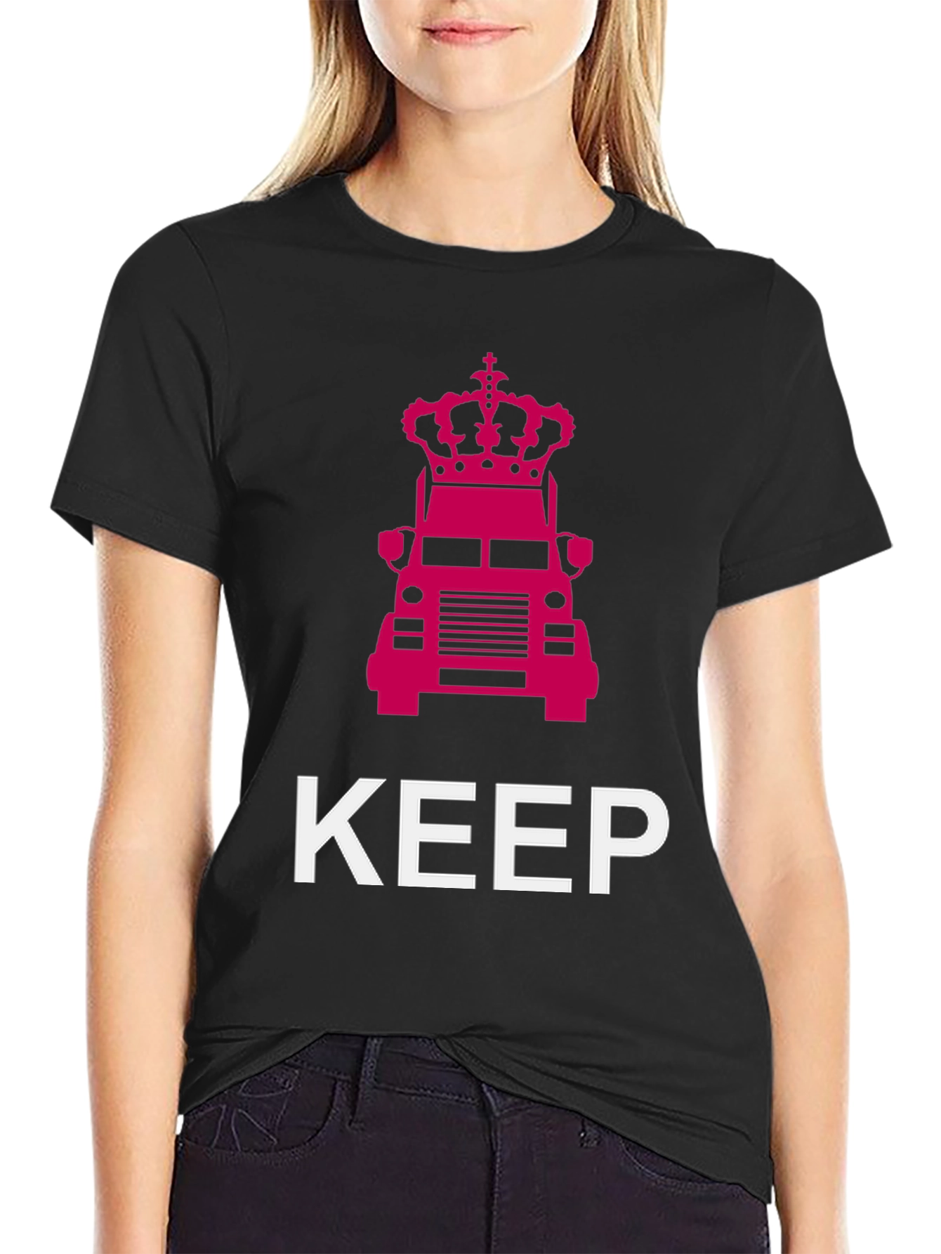 Keep Truckin Crown Graphic Tee - Black