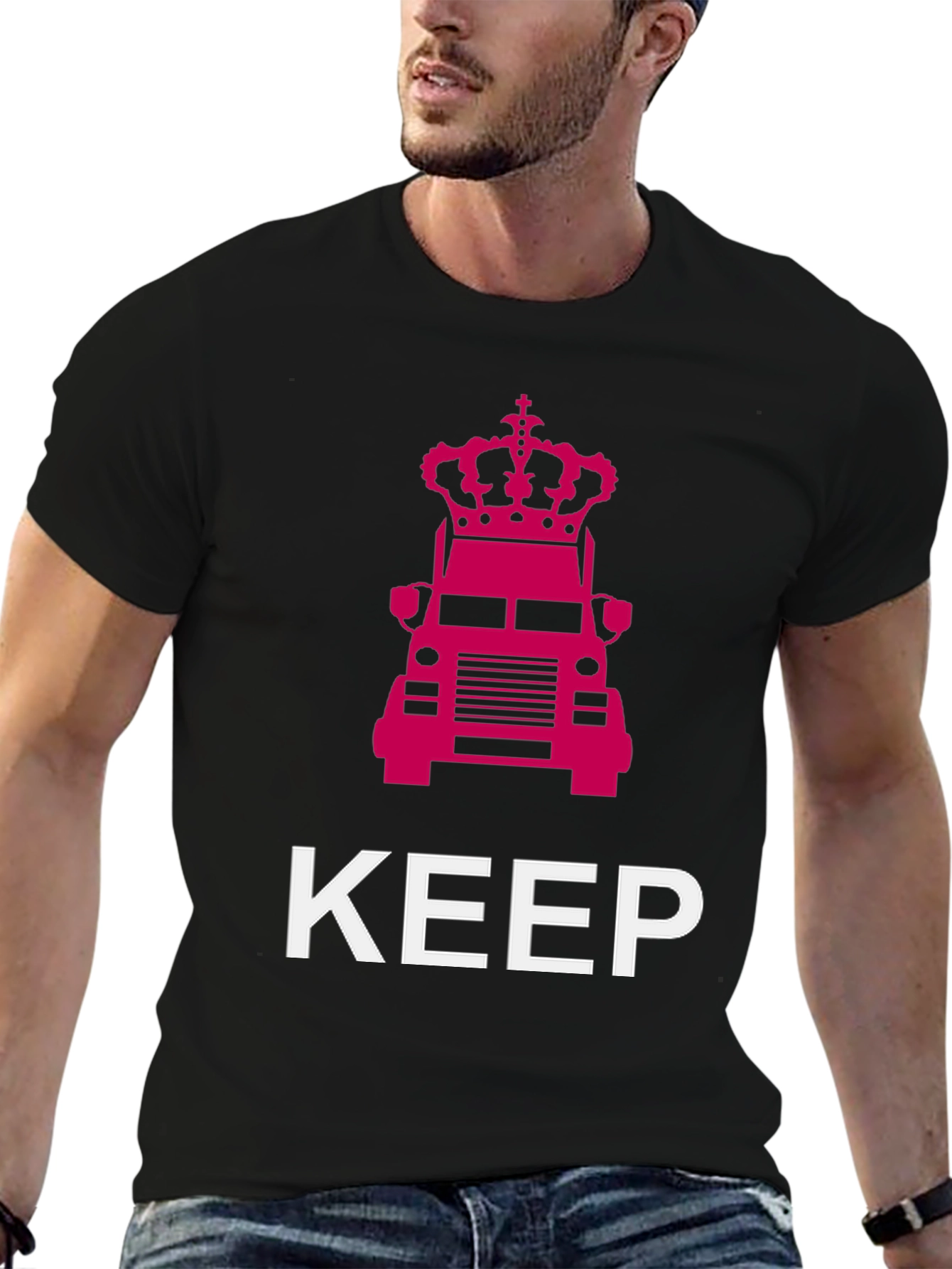 Keep Truckin Crown Graphic Tee - Black