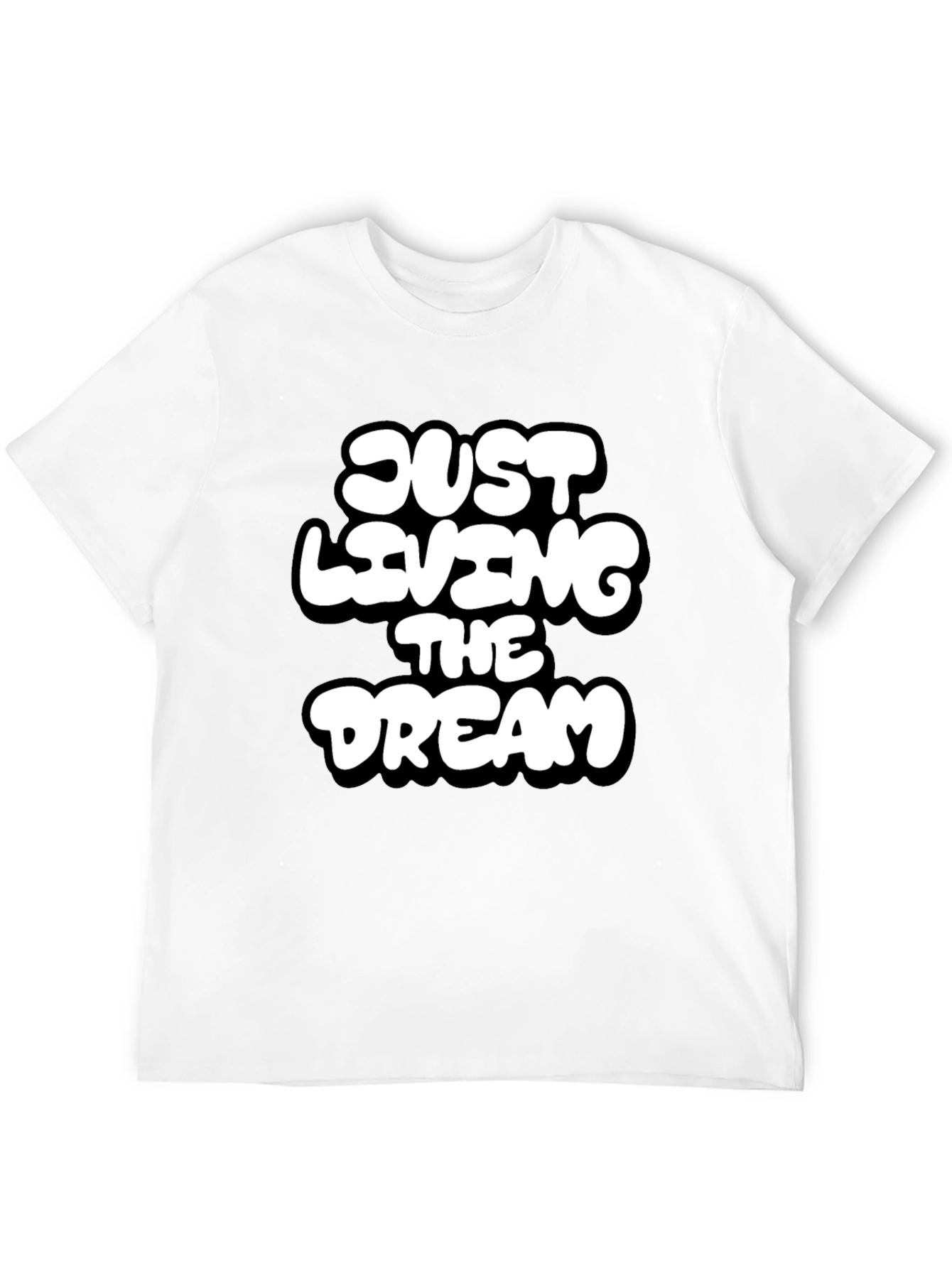 Just Living the Dream Black Graphic T-Shirt