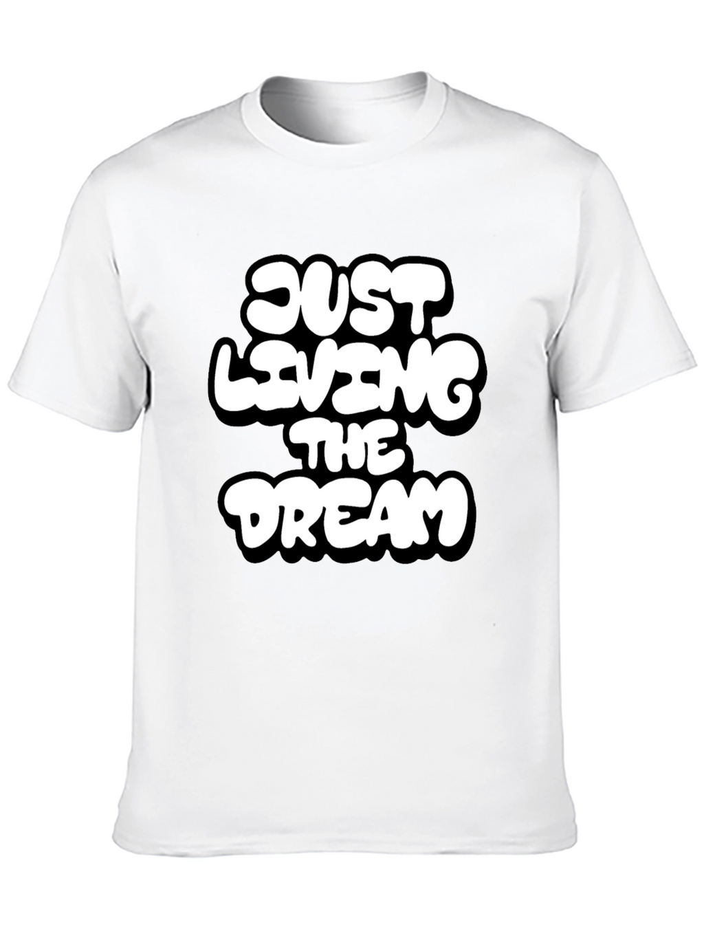 Just Living the Dream Black Graphic T-Shirt