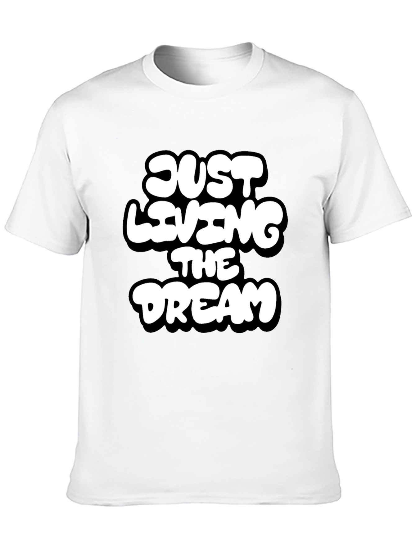 Just Living the Dream Black Graphic T-Shirt