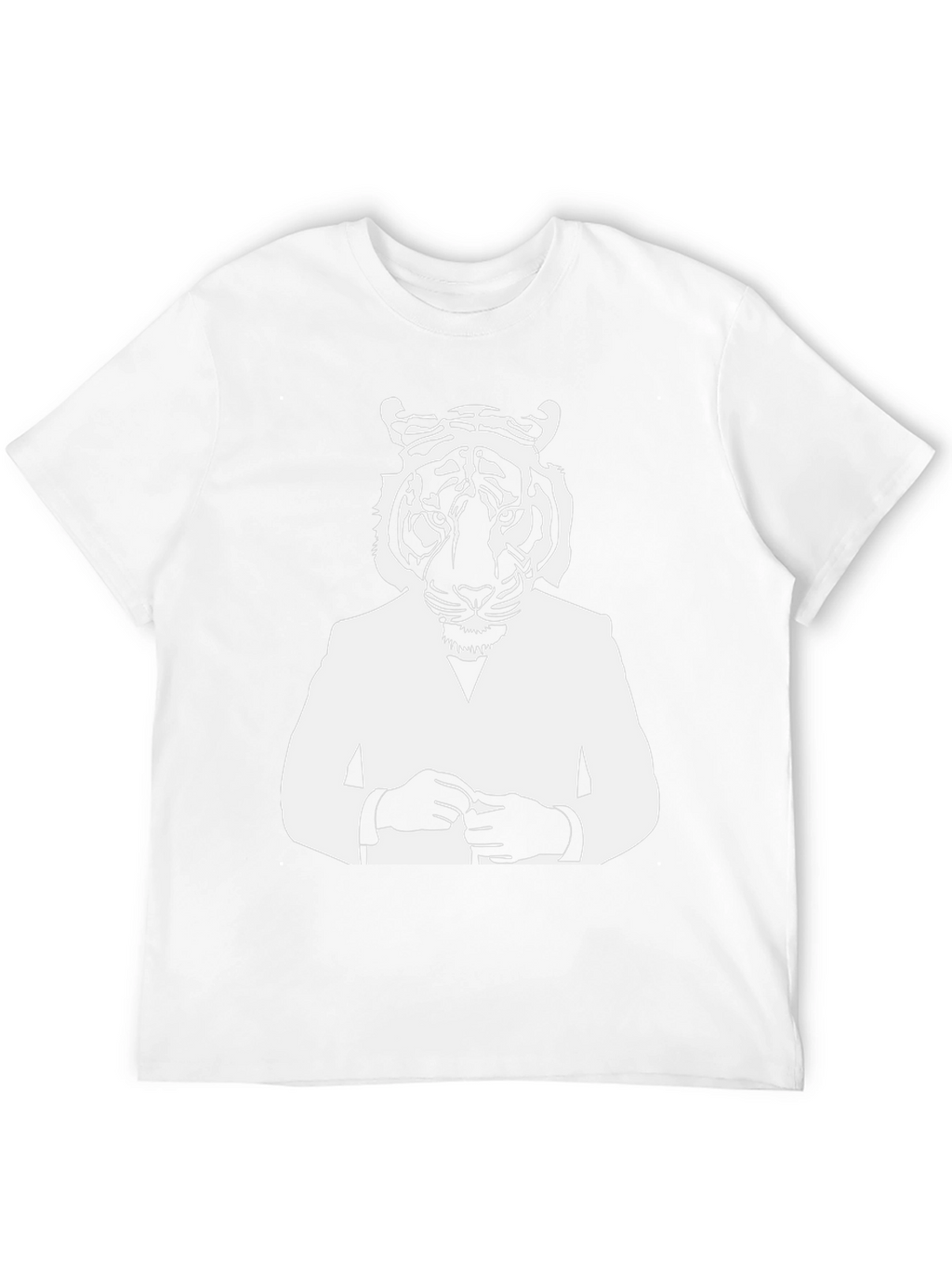 Tiger Man Graphic Tee - Stylish Black T-Shirt
