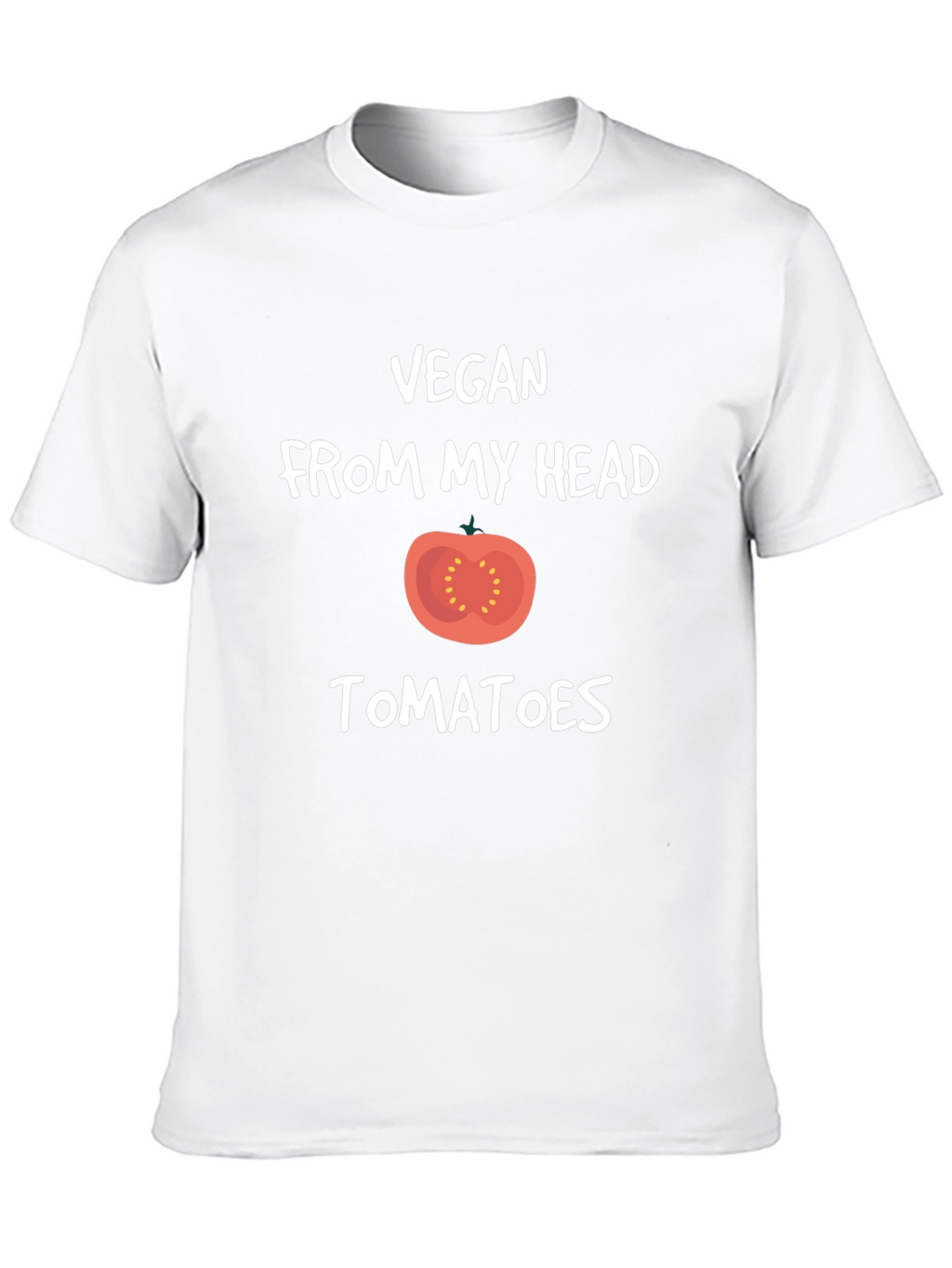 Vegan From My Head Tomatoes Black T-Shirt