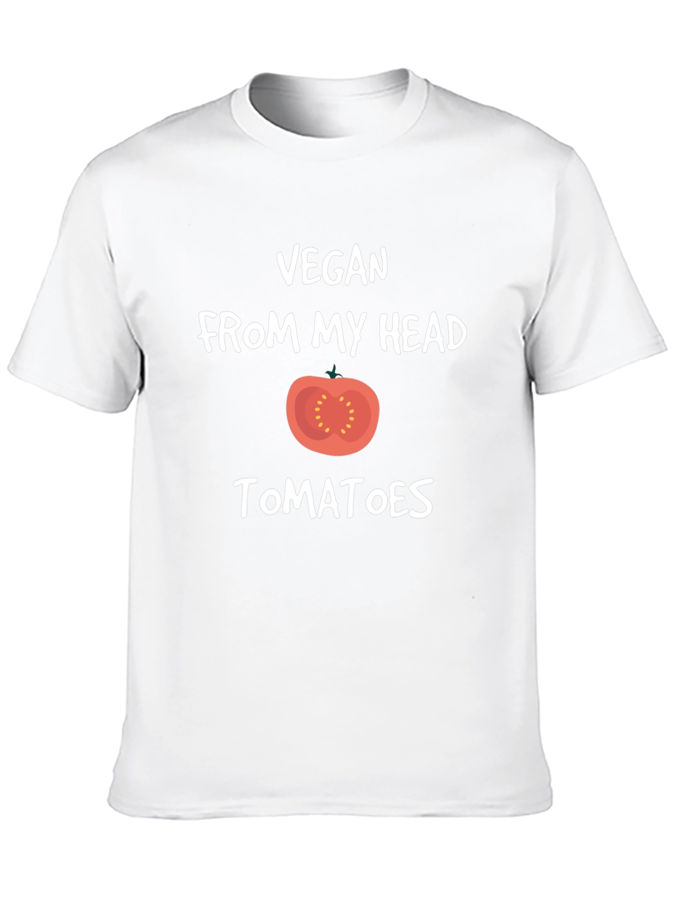 Vegan From My Head Tomatoes Black T-Shirt
