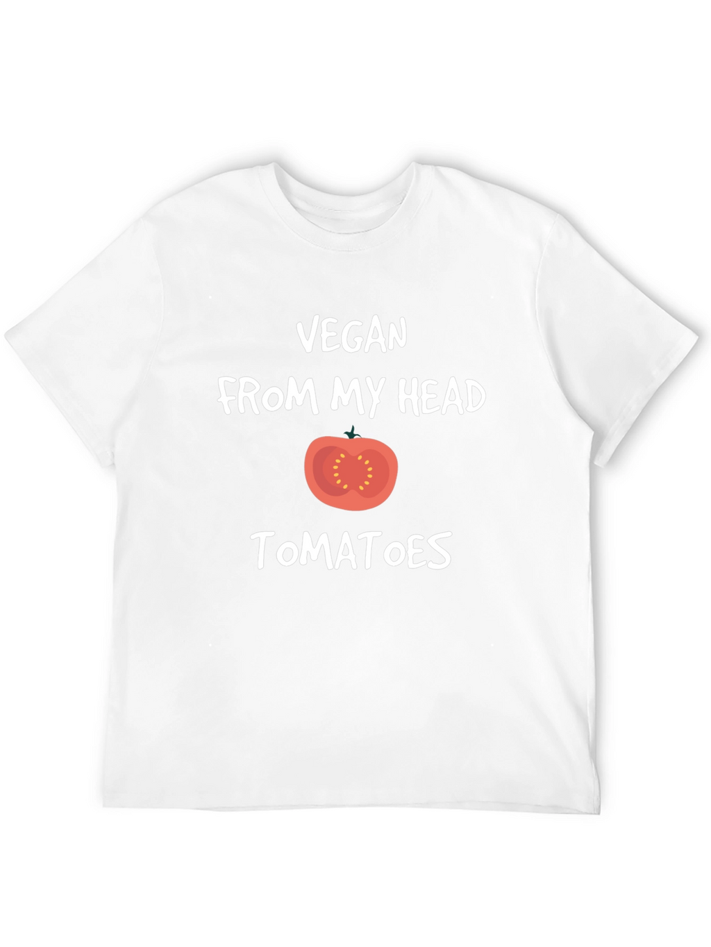 Vegan From My Head Tomatoes Black T-Shirt