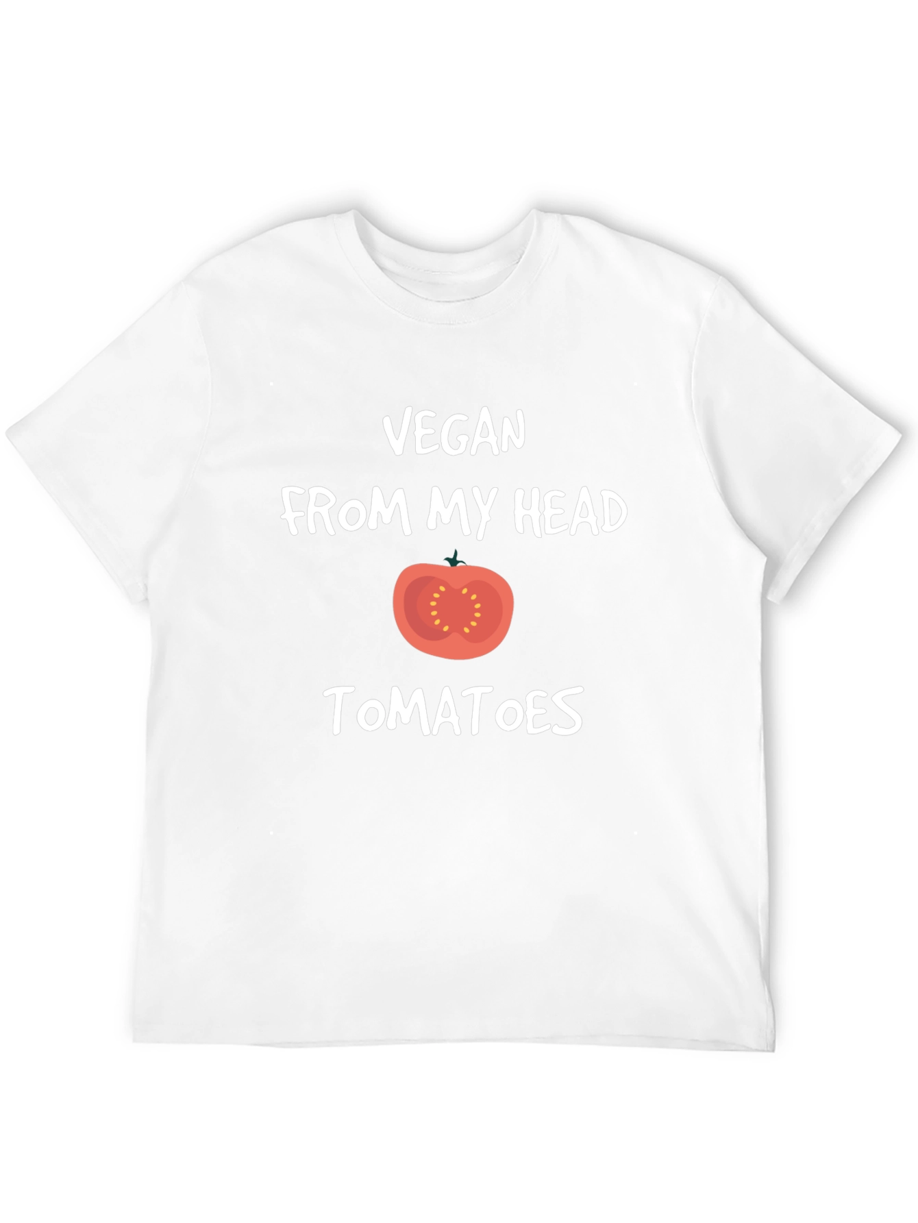 Vegan From My Head Tomatoes Black T-Shirt