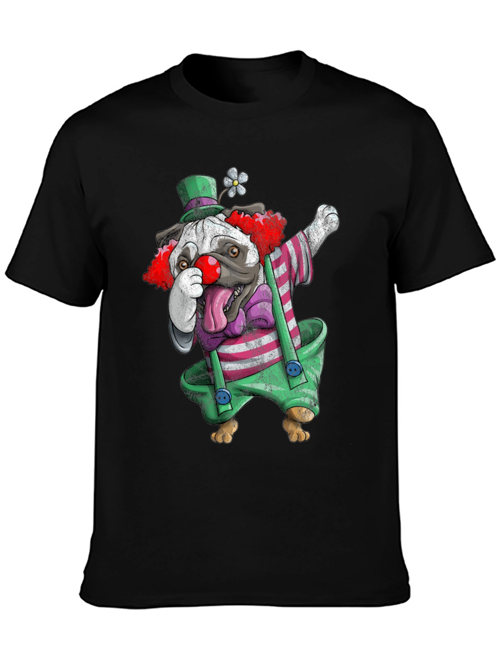 Clown Pug T-Shirt: Fun & Unique Graphic Tee