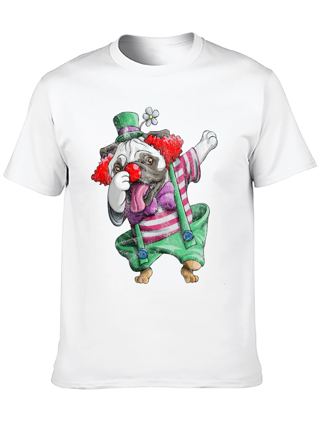 Clown Pug T-Shirt: Fun & Unique Graphic Tee