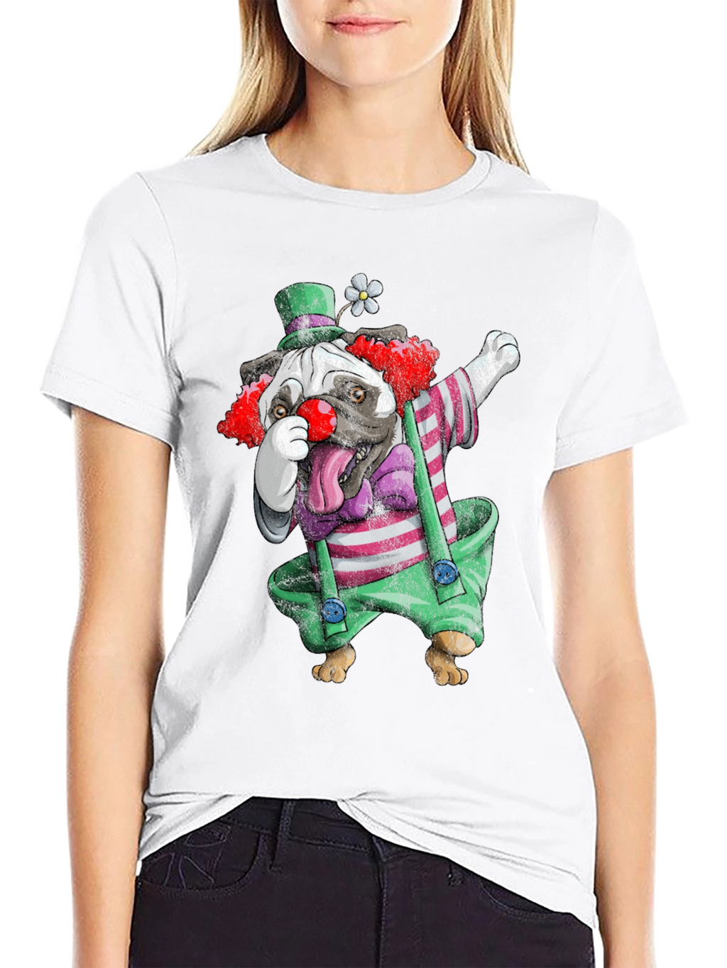 Clown Pug T-Shirt: Fun & Unique Graphic Tee