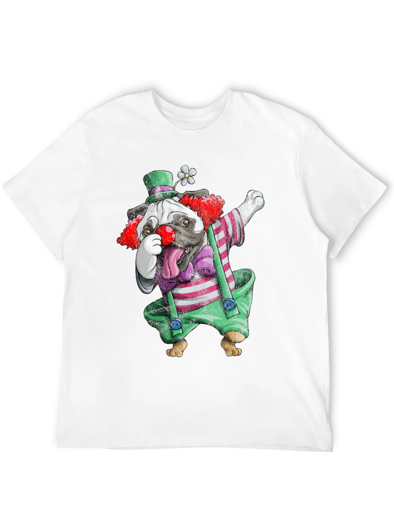 Clown Pug T-Shirt: Fun & Unique Graphic Tee