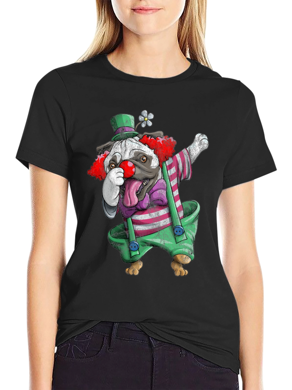 Clown Pug T-Shirt: Fun & Unique Graphic Tee