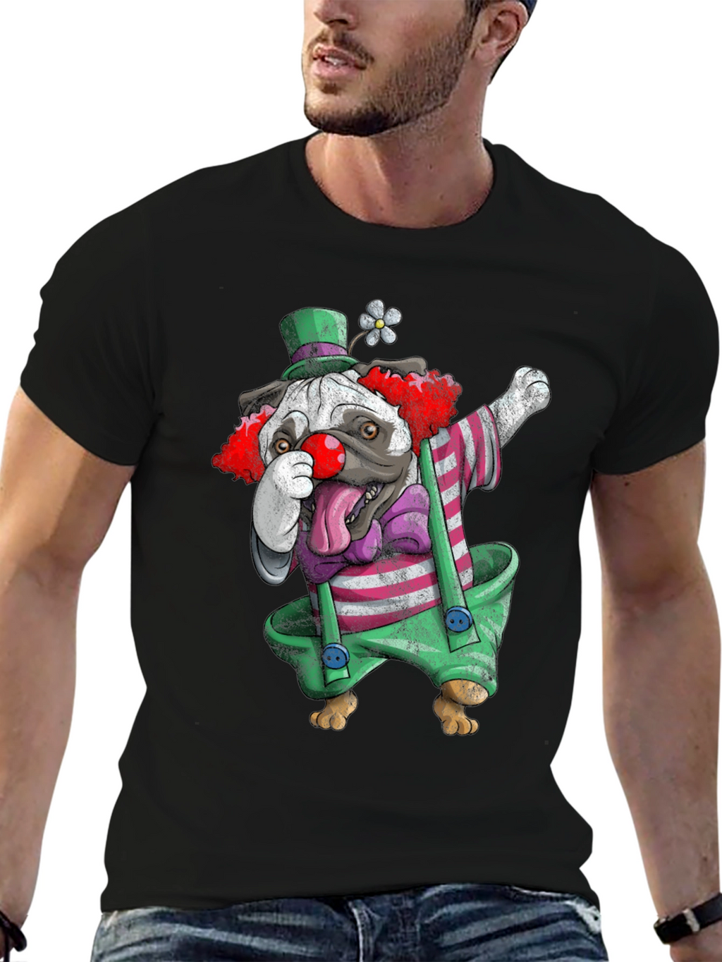 Clown Pug T-Shirt: Fun & Unique Graphic Tee