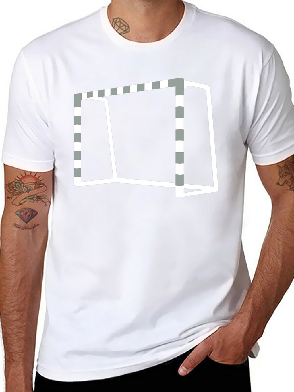 Goal Graphic Tee - Black Cotton Blend T-Shirt