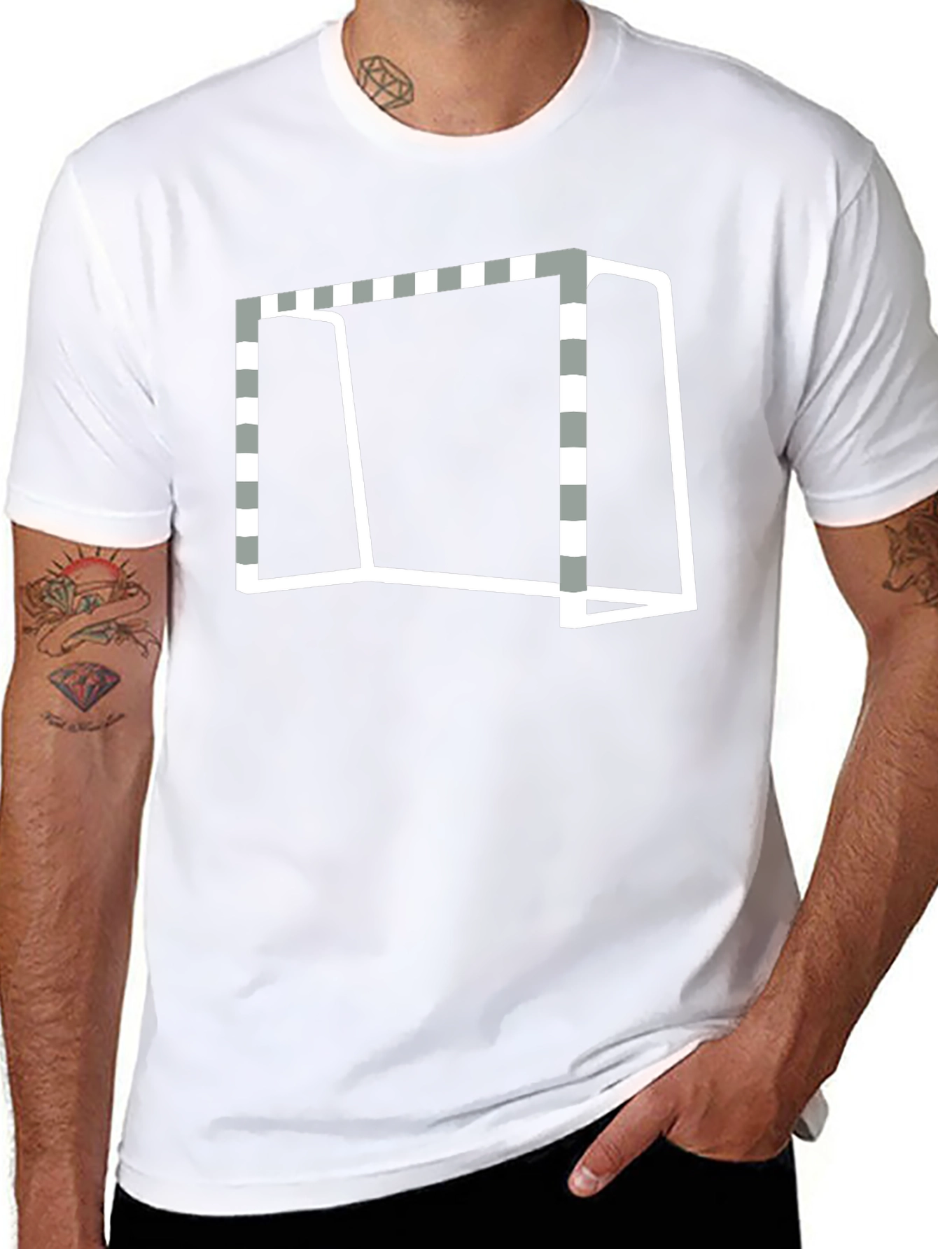 Goal Graphic Tee - Black Cotton Blend T-Shirt