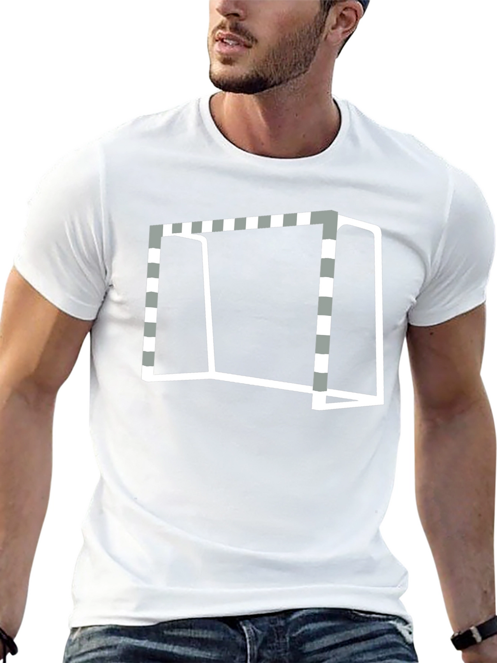 Goal Graphic Tee - Black Cotton Blend T-Shirt