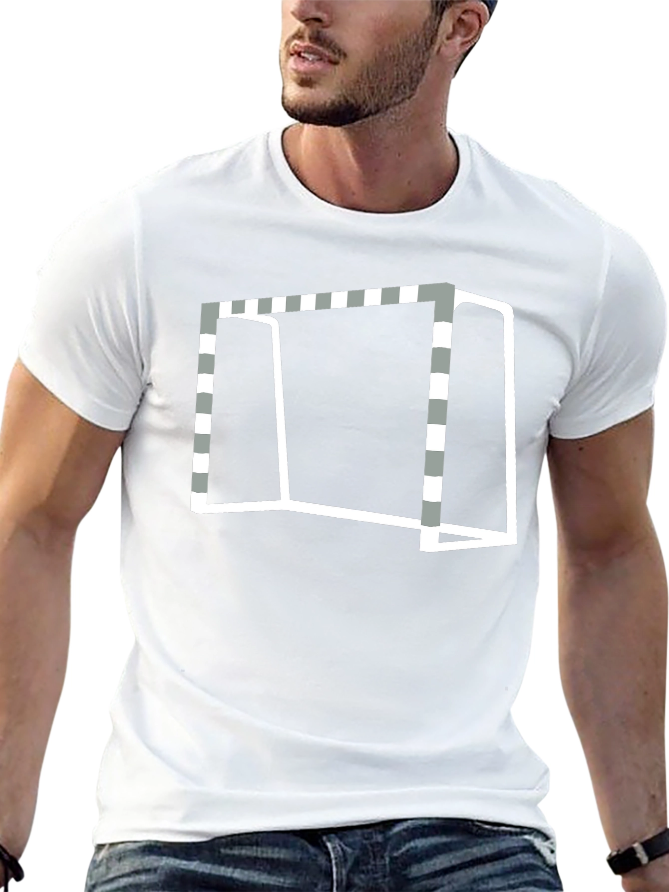 Goal Graphic Tee - Black Cotton Blend T-Shirt