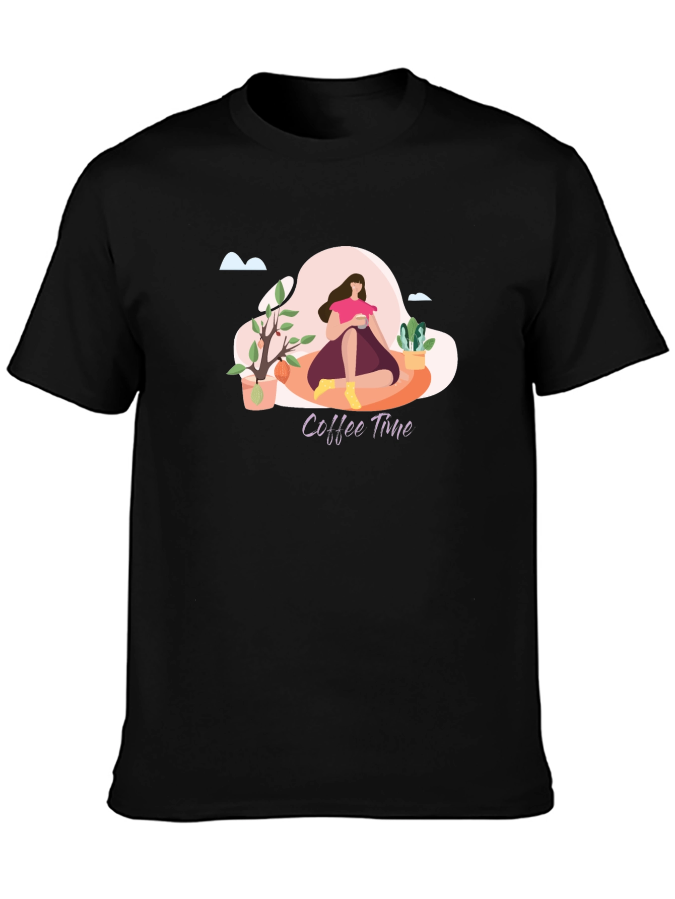 Coffee Time Graphic T-Shirt - Relaxed Fit