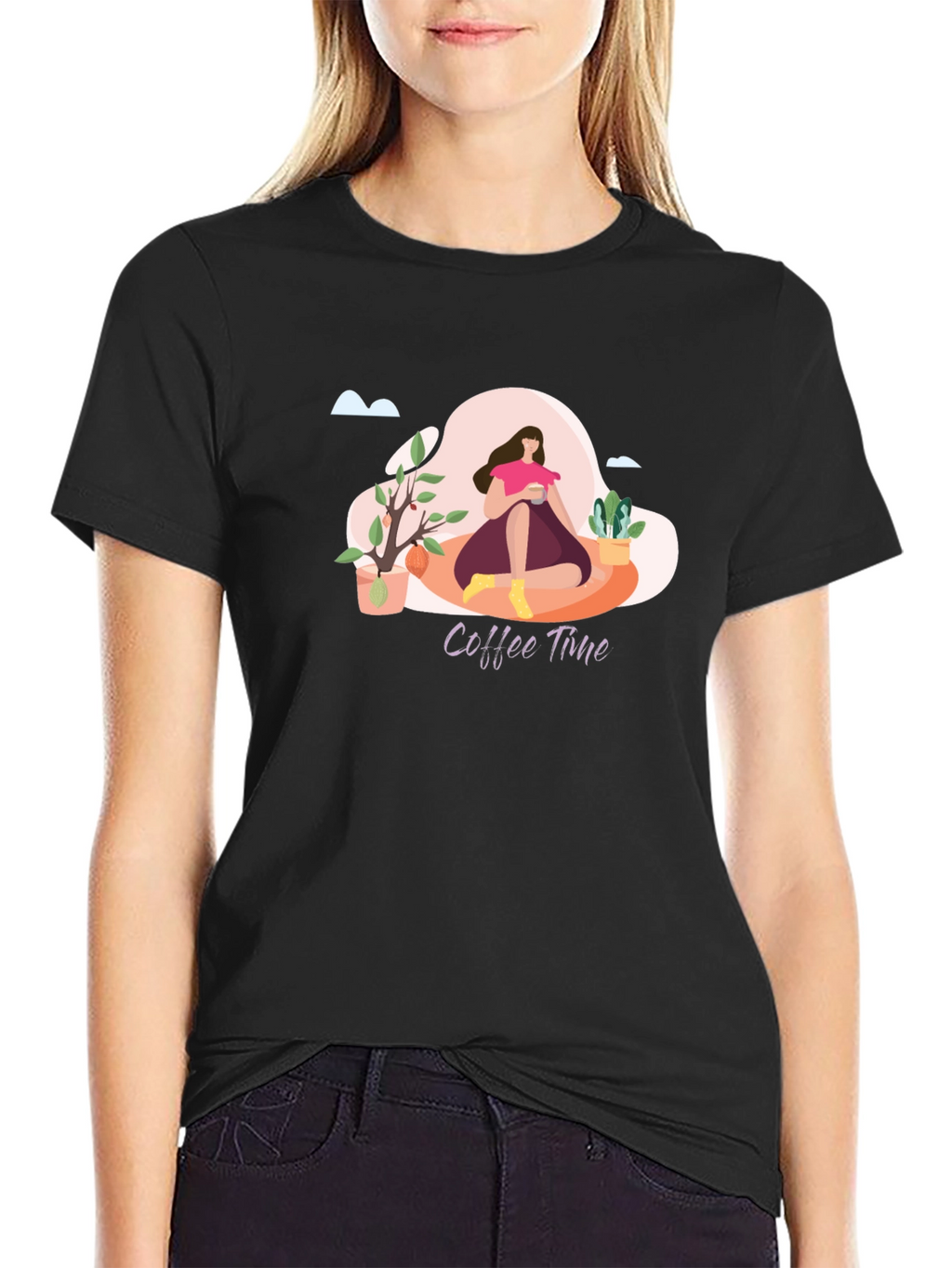 Coffee Time Graphic T-Shirt - Relaxed Fit