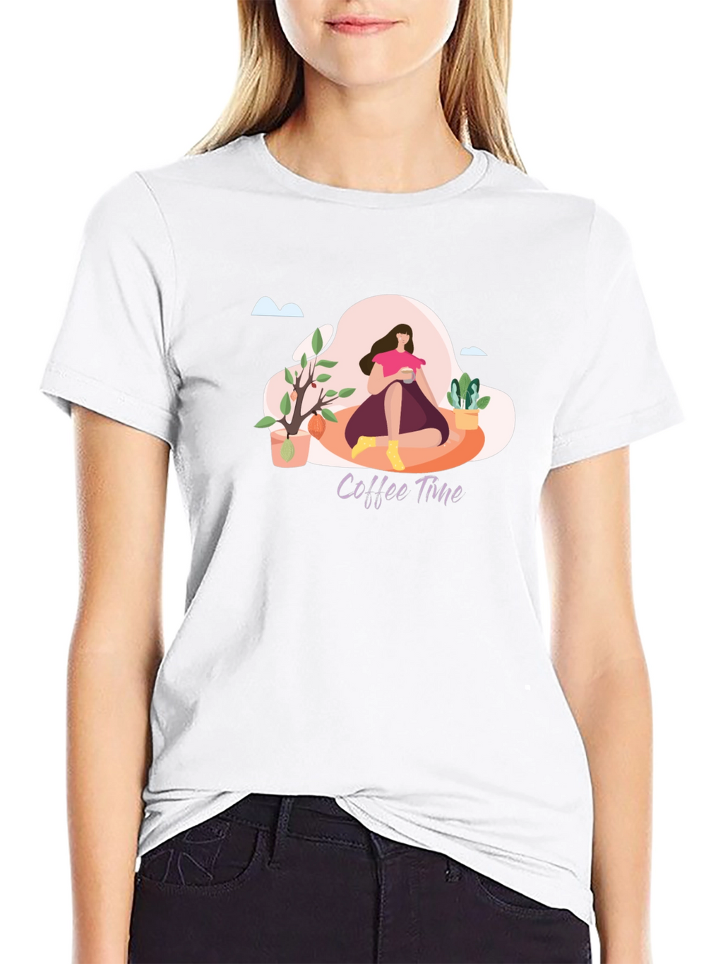 Coffee Time Graphic T-Shirt - Relaxed Fit