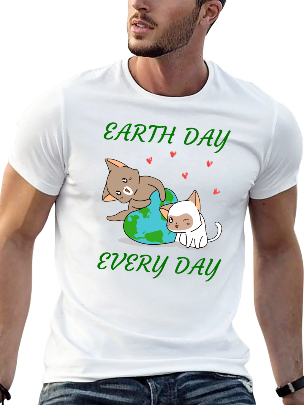 Earth Day Every Day Cute Cats T-Shirt