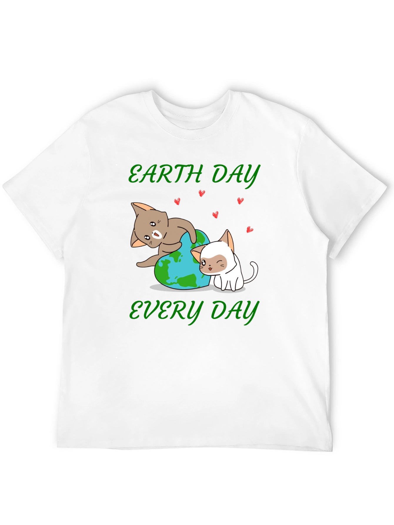 Earth Day Every Day Cute Cats T-Shirt
