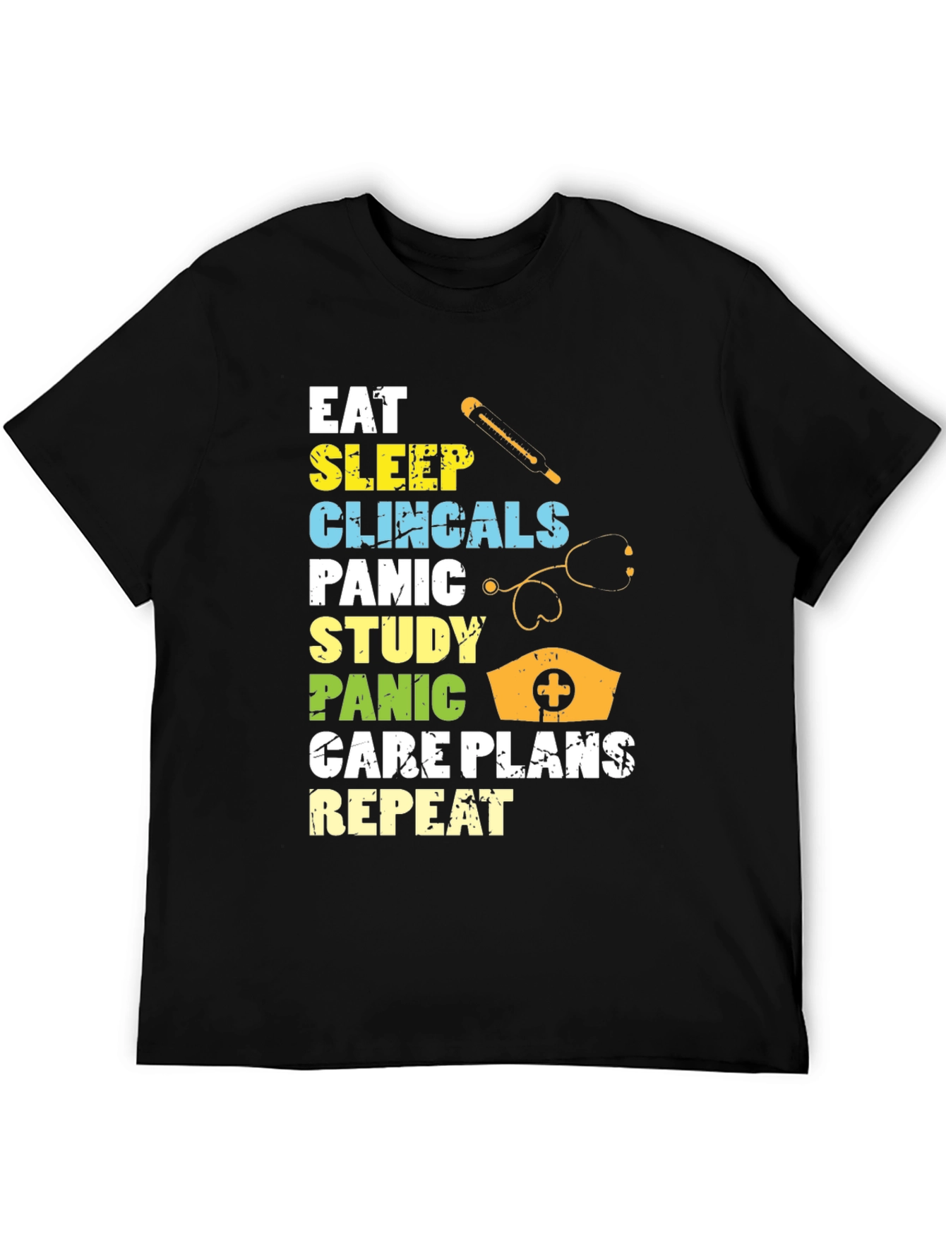 Eat Sleep Clinicals Repeat Graphic T-Shirt