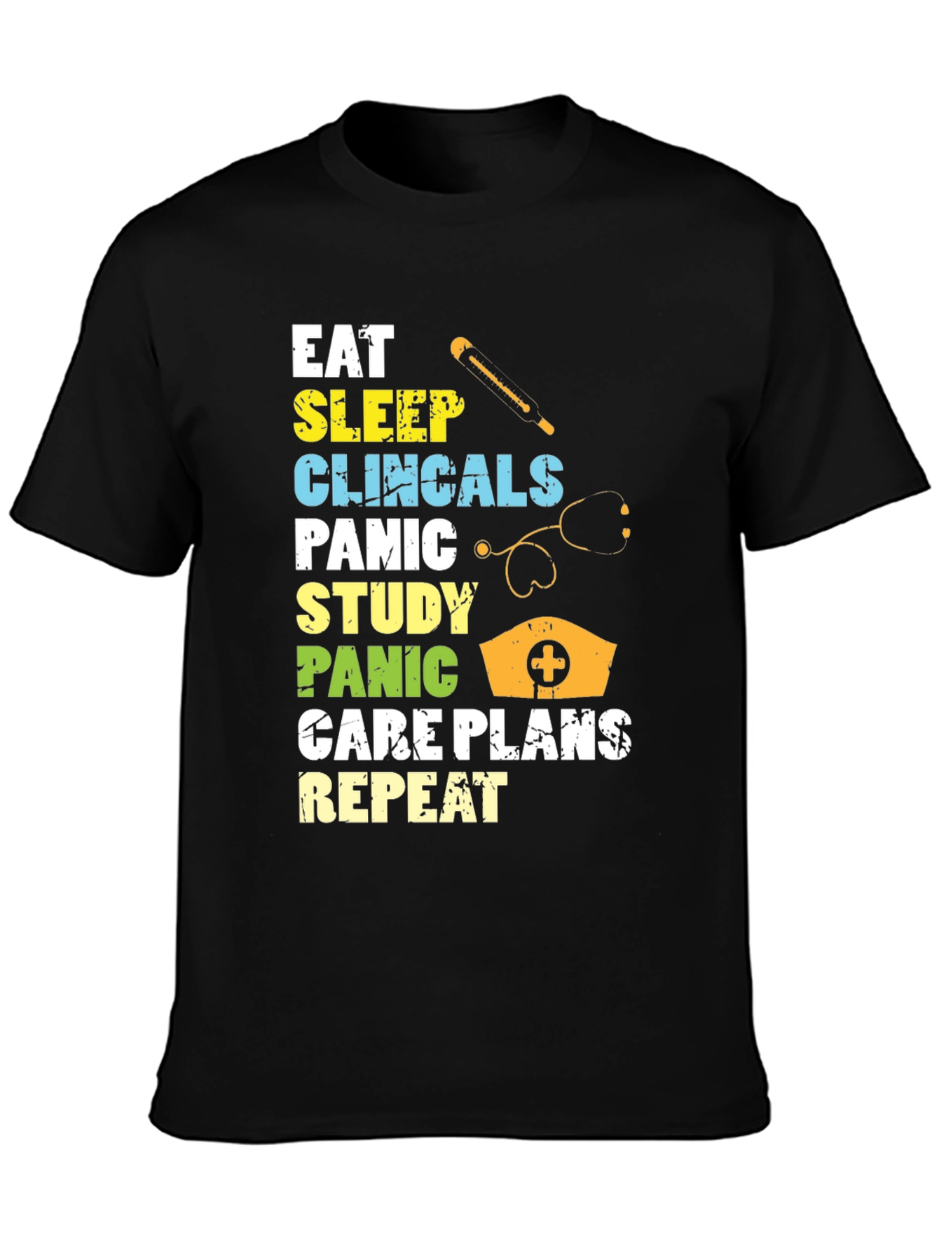 Eat Sleep Clinicals Repeat Graphic T-Shirt