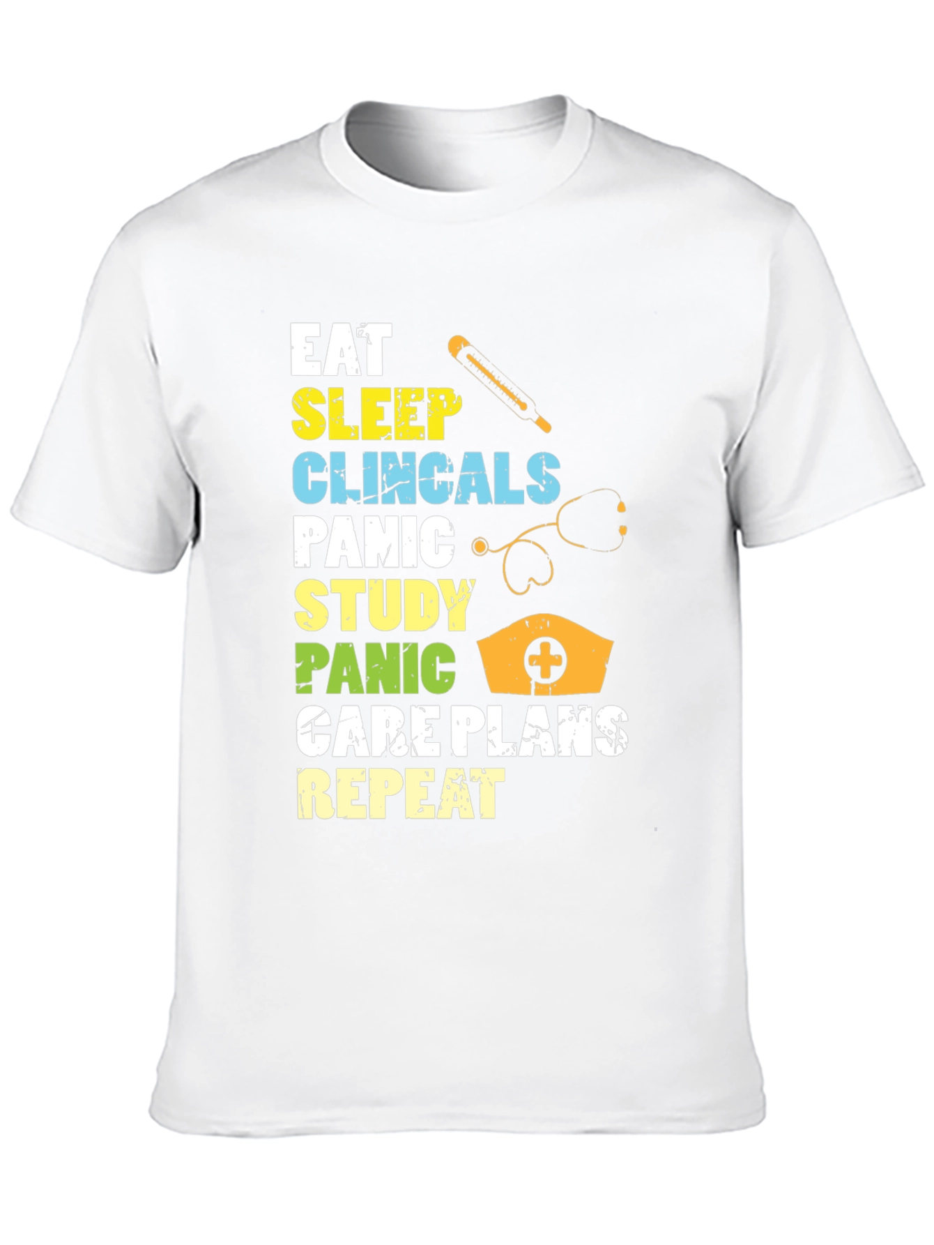 Eat Sleep Clinicals Repeat Graphic T-Shirt