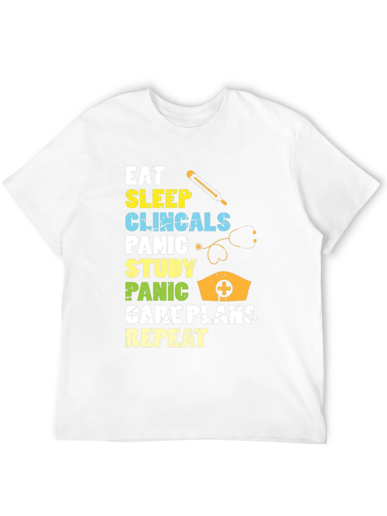 Eat Sleep Clinicals Repeat Graphic T-Shirt