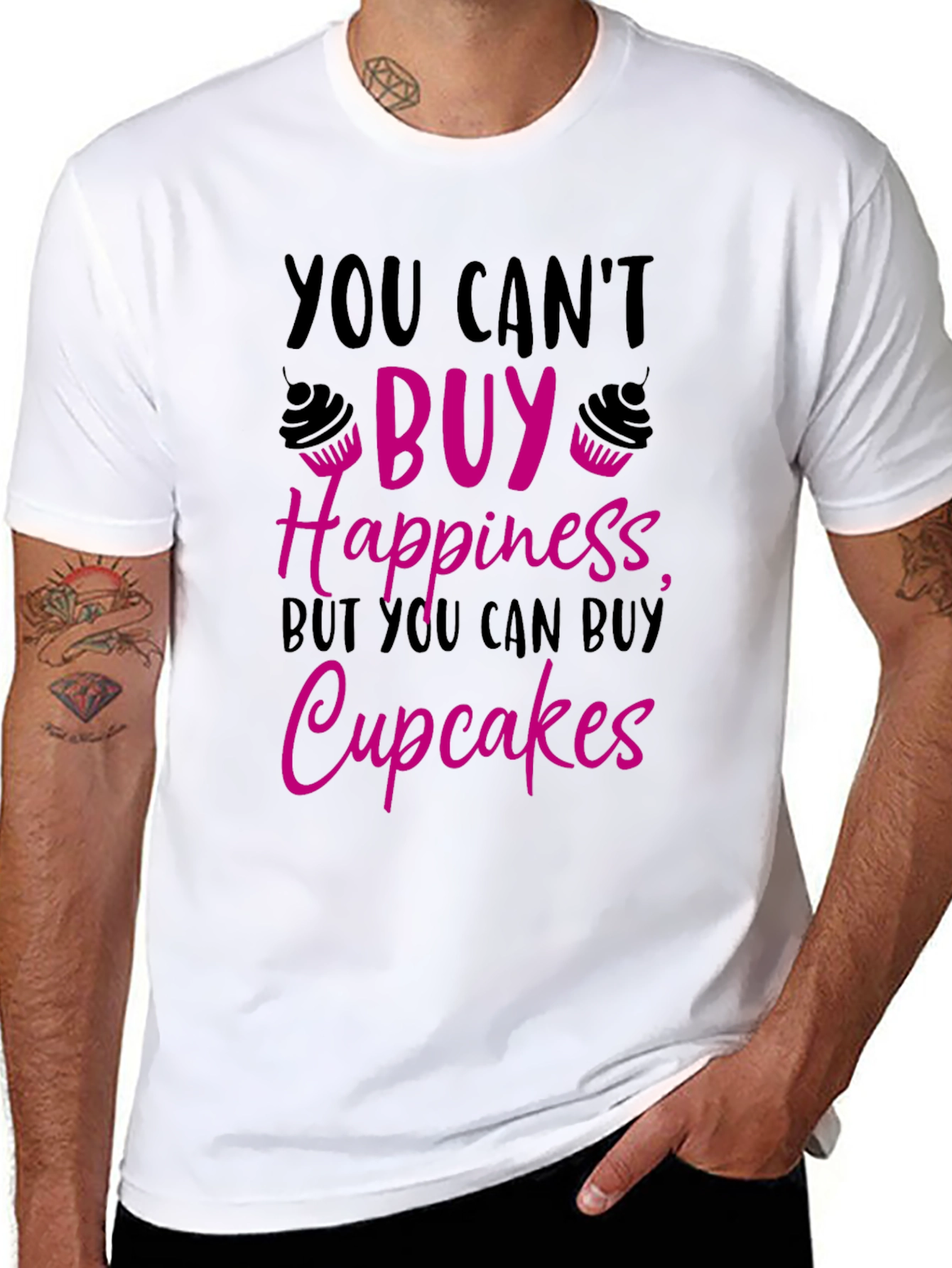 Cupcake Happiness Graphic T-Shirt